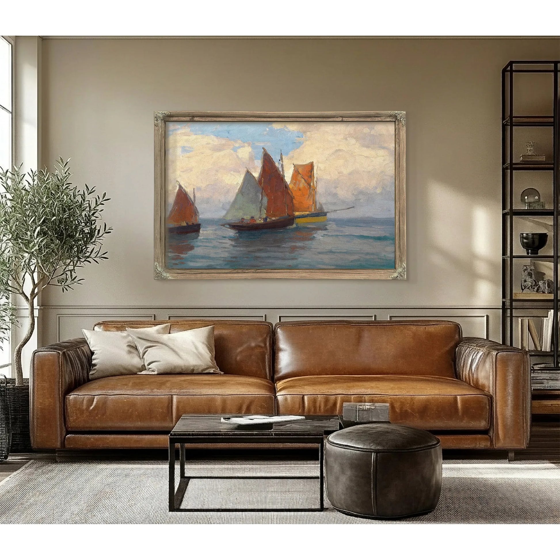 Fishing Boats By Edgar Payne Fine Art Print