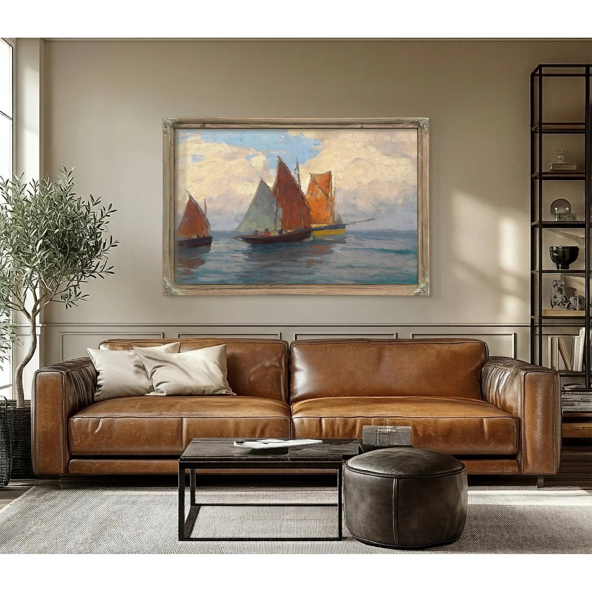 Fishing Boats By Edgar Payne Fine Art Print
