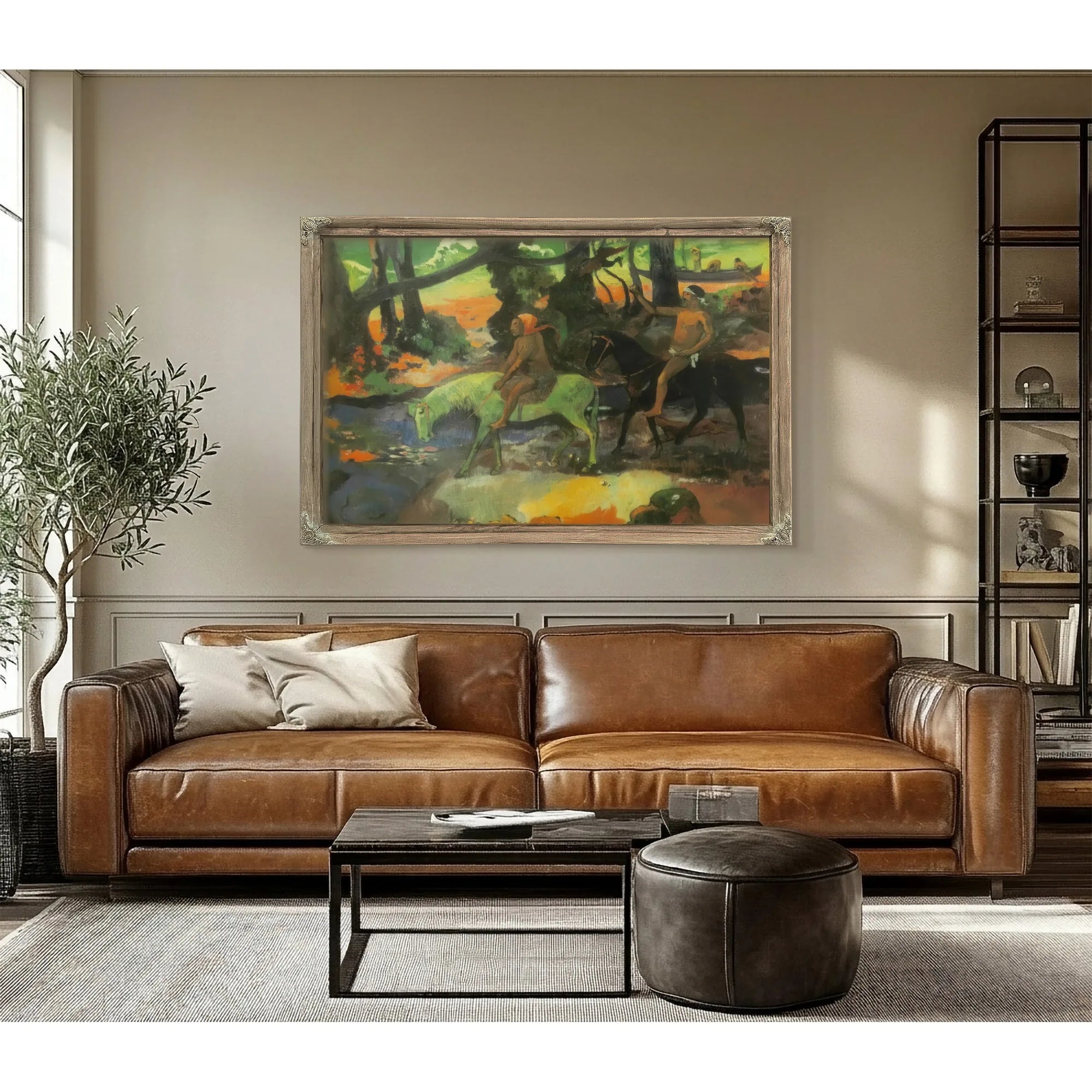 The Ford ( The Flight) By Paul Gauguin Fine Art Print
