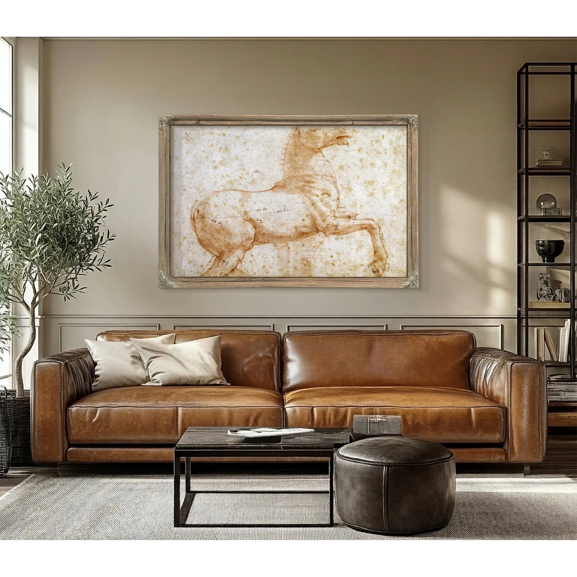 Study Of One Of The Quirinal Marble Horses By Raphael Fine Art Print