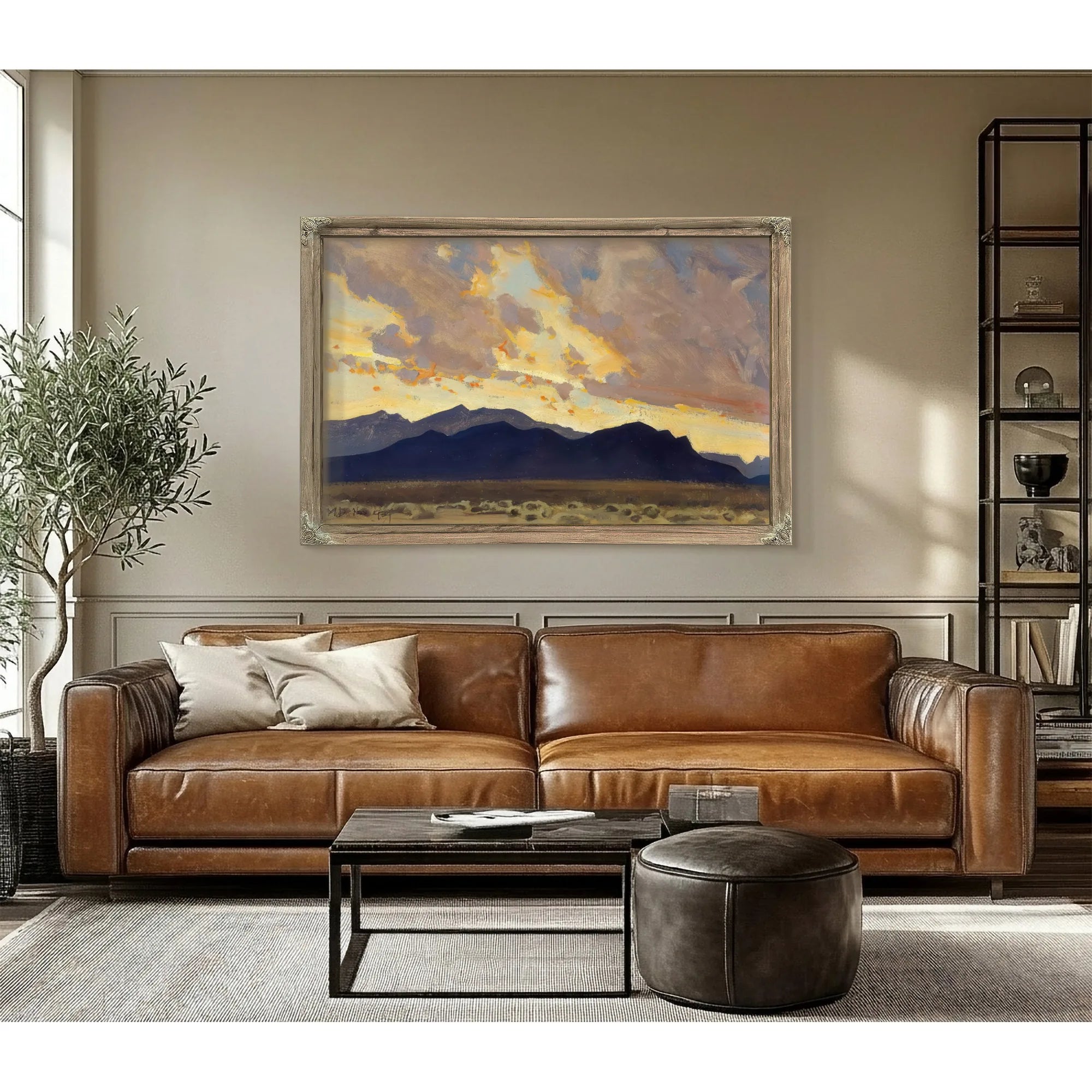 Mountains And Rainstorm By Maynard Dixon Fine Art Print