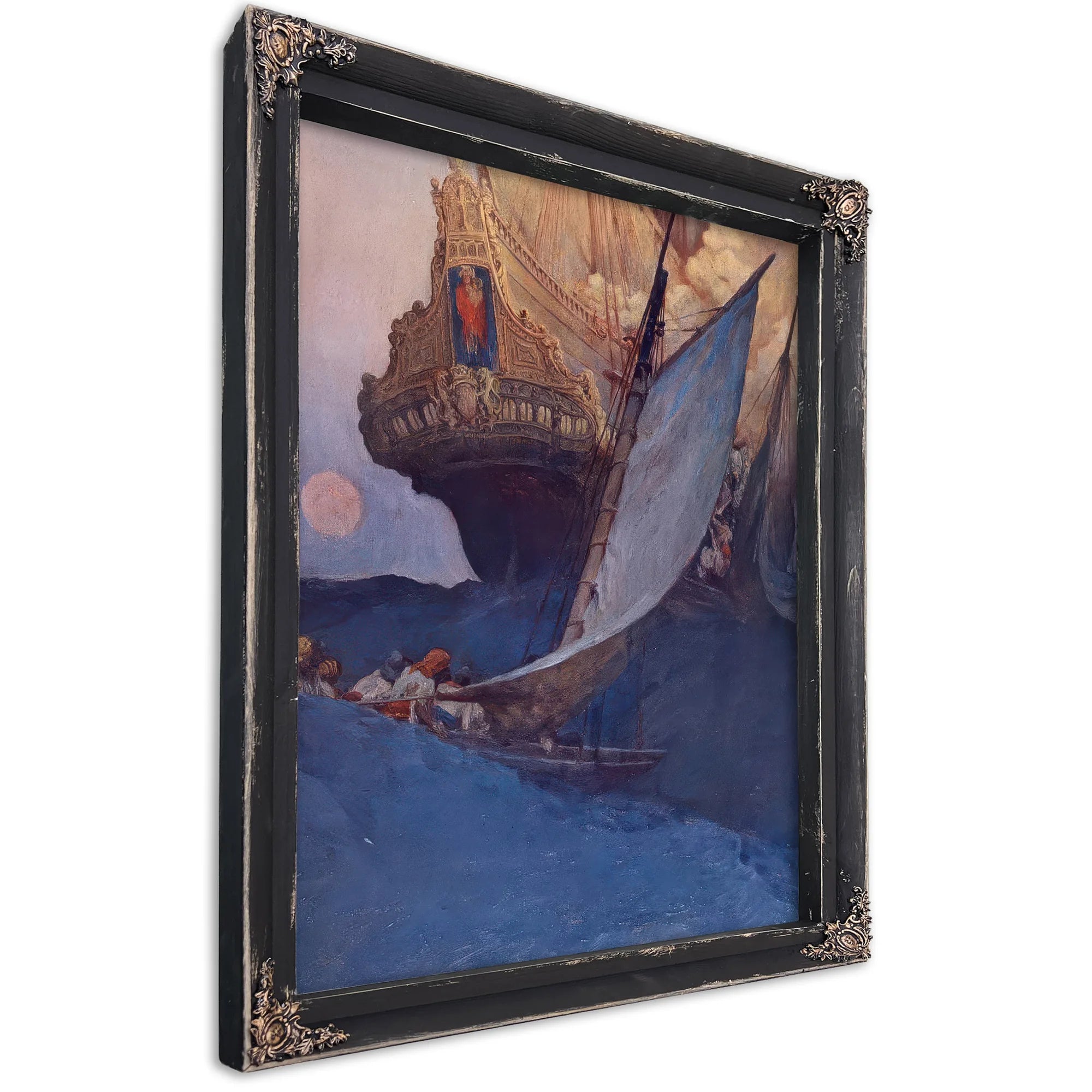 An Attack On A Galleon By Howard Pyle Fine Art Print