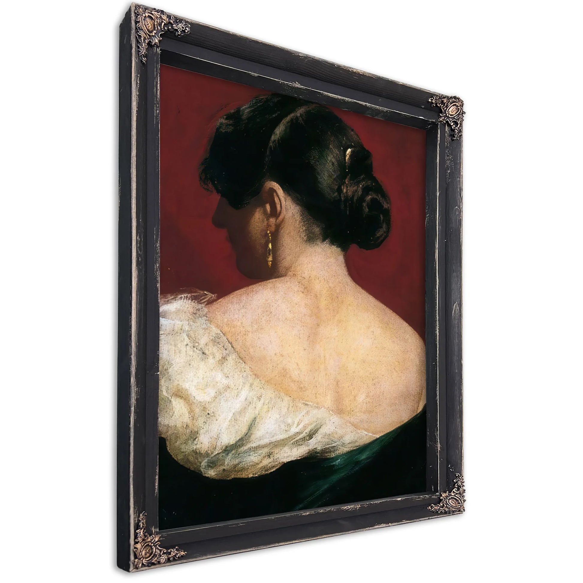 Head And Shoulders Of A Girl From Behind By William Etty Fine Art Print