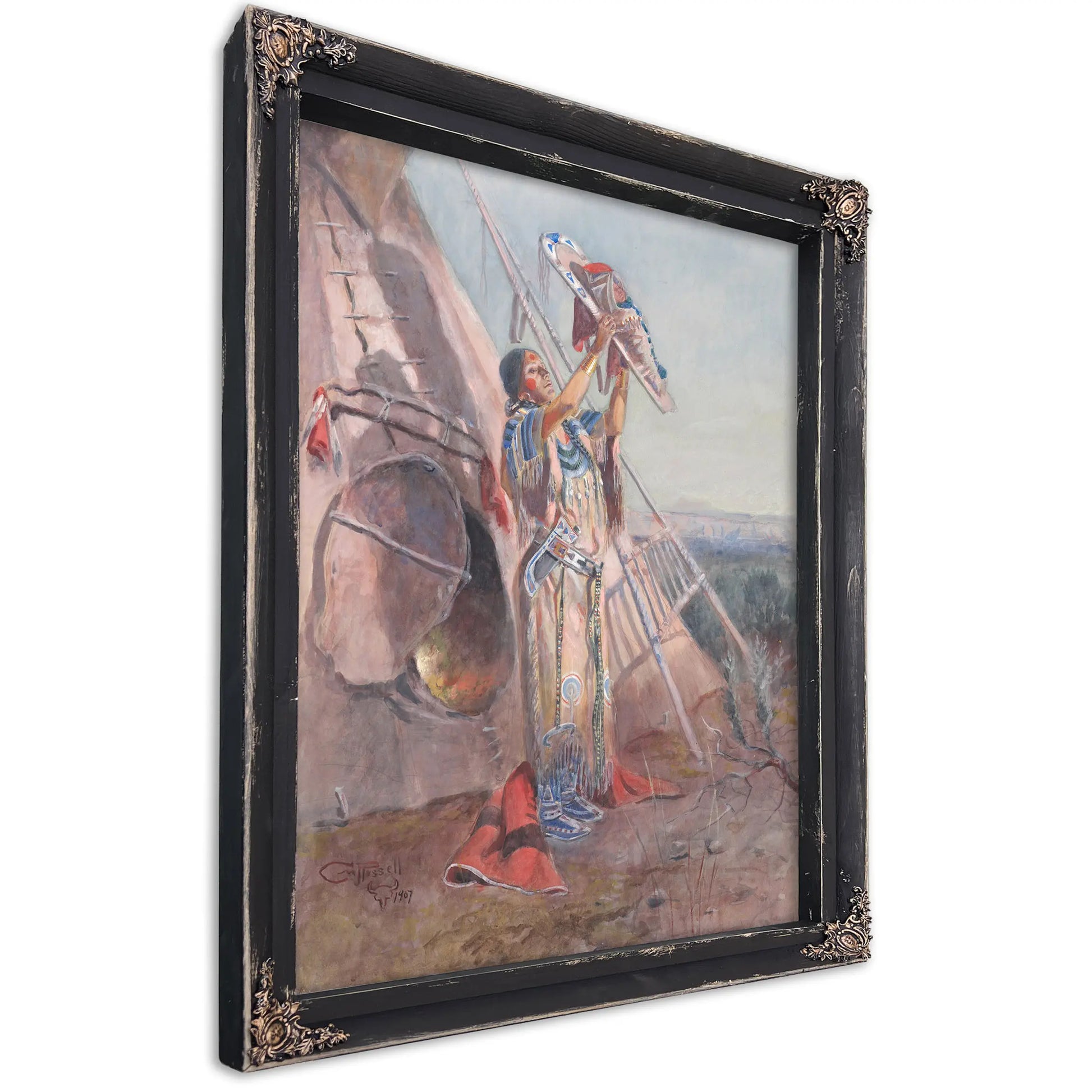Sun Worship In Montana by Charles Marion Russell