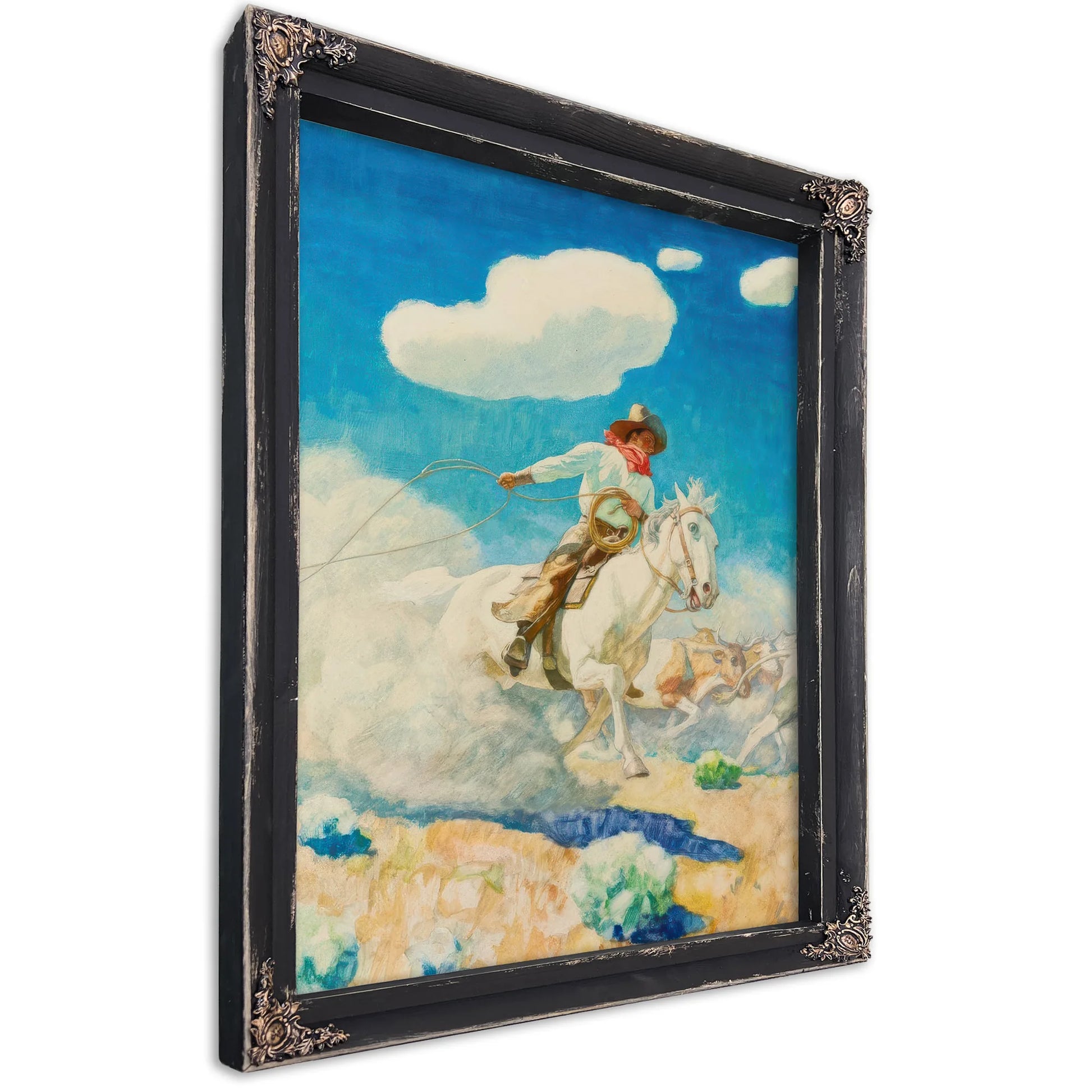 The Cowboy's Life By NC Wyeth Fine Art Print