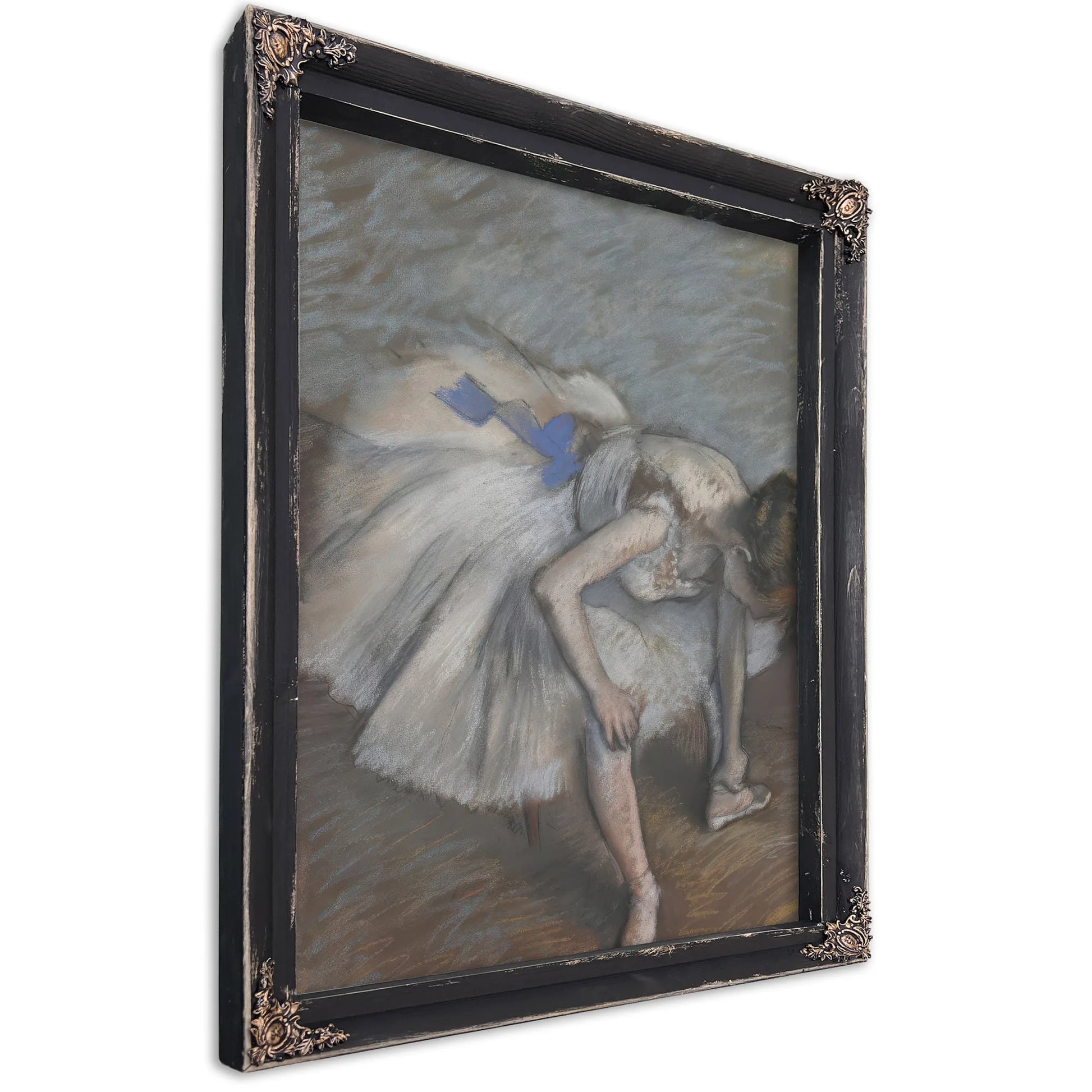 Seated Dancer Leaning Forward, Massaging Her Left Foot By Edgar Degas Fine Art Print