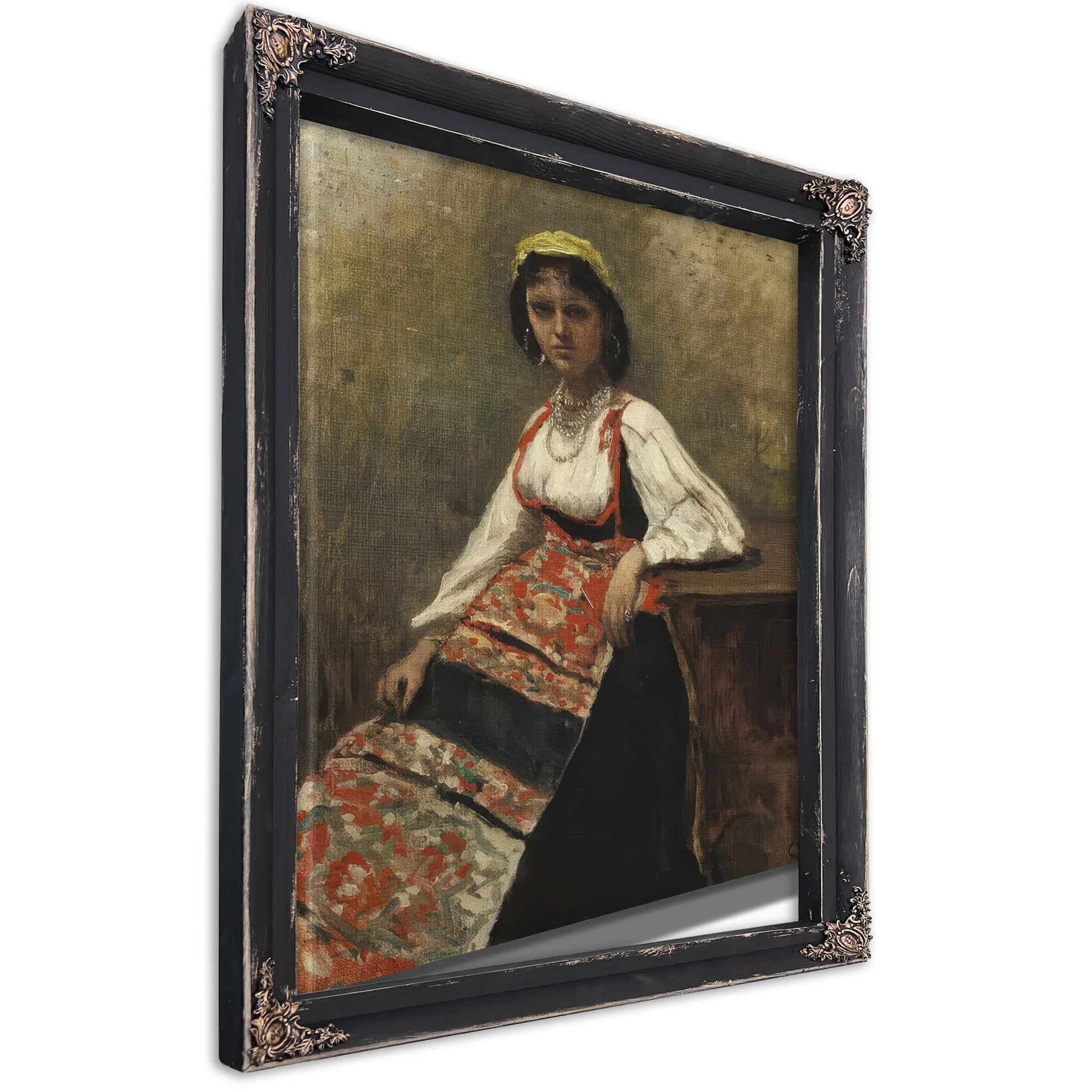 Italian Girl By Jean Baptiste Camille Corot Fine Art Print