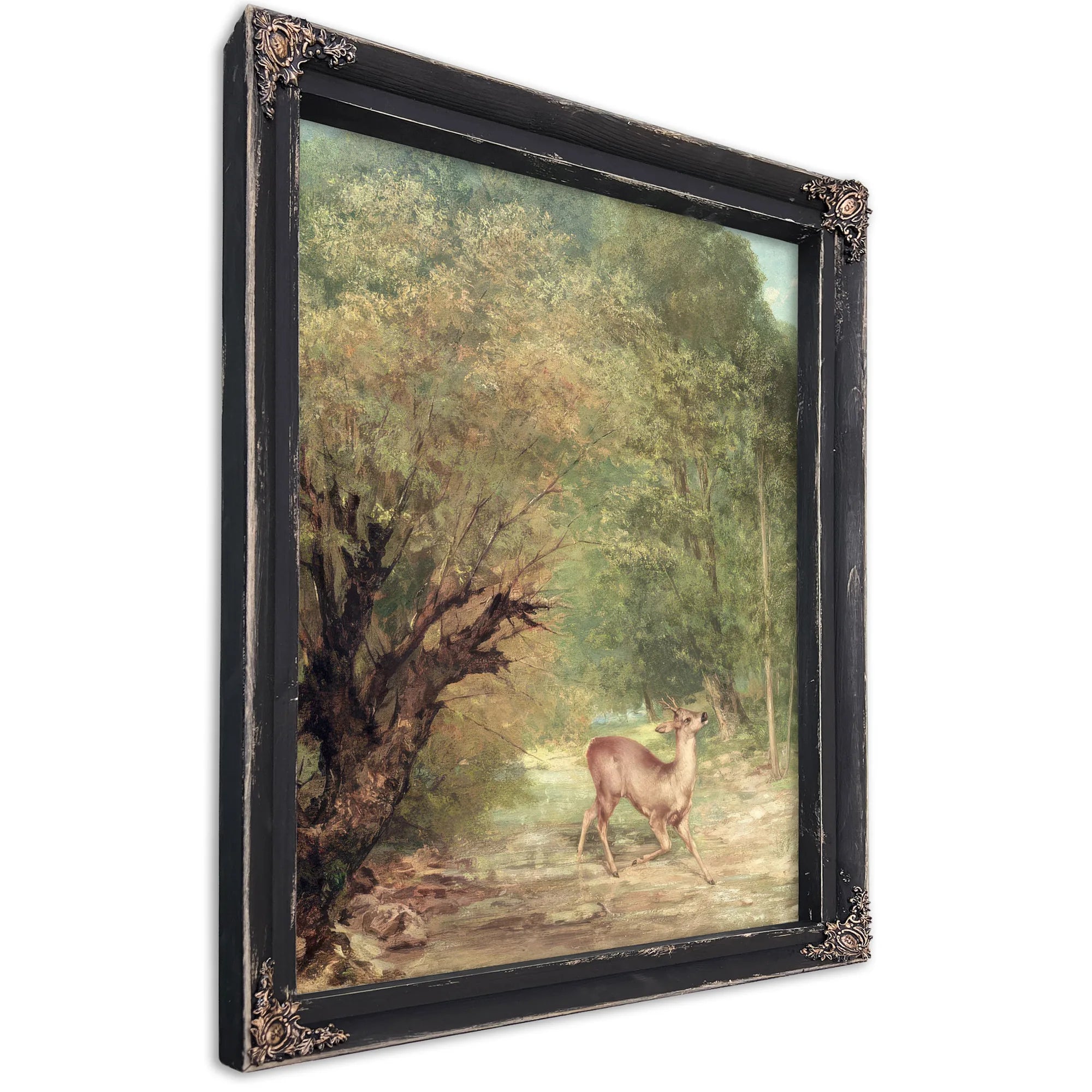 The Hunted Roe Deer On The Alert, Spring By Jean Desire Gustave Courbet Fine Art Print