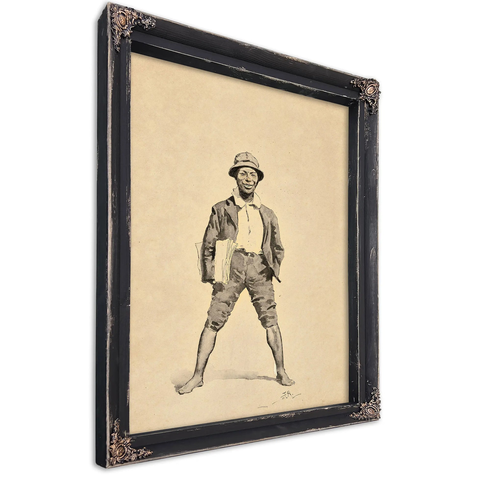 The Paper Boy by Frederic Remington