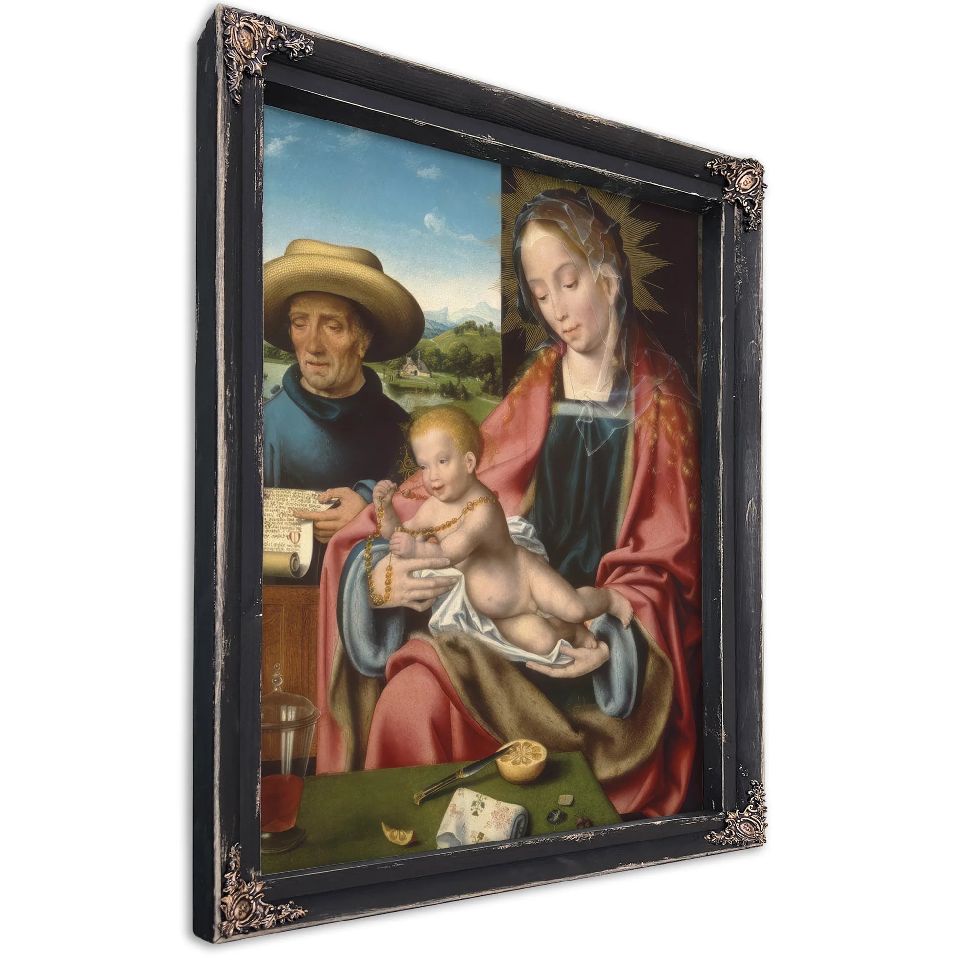 The Holy Family By Joos Van Cleve Fine Art Print