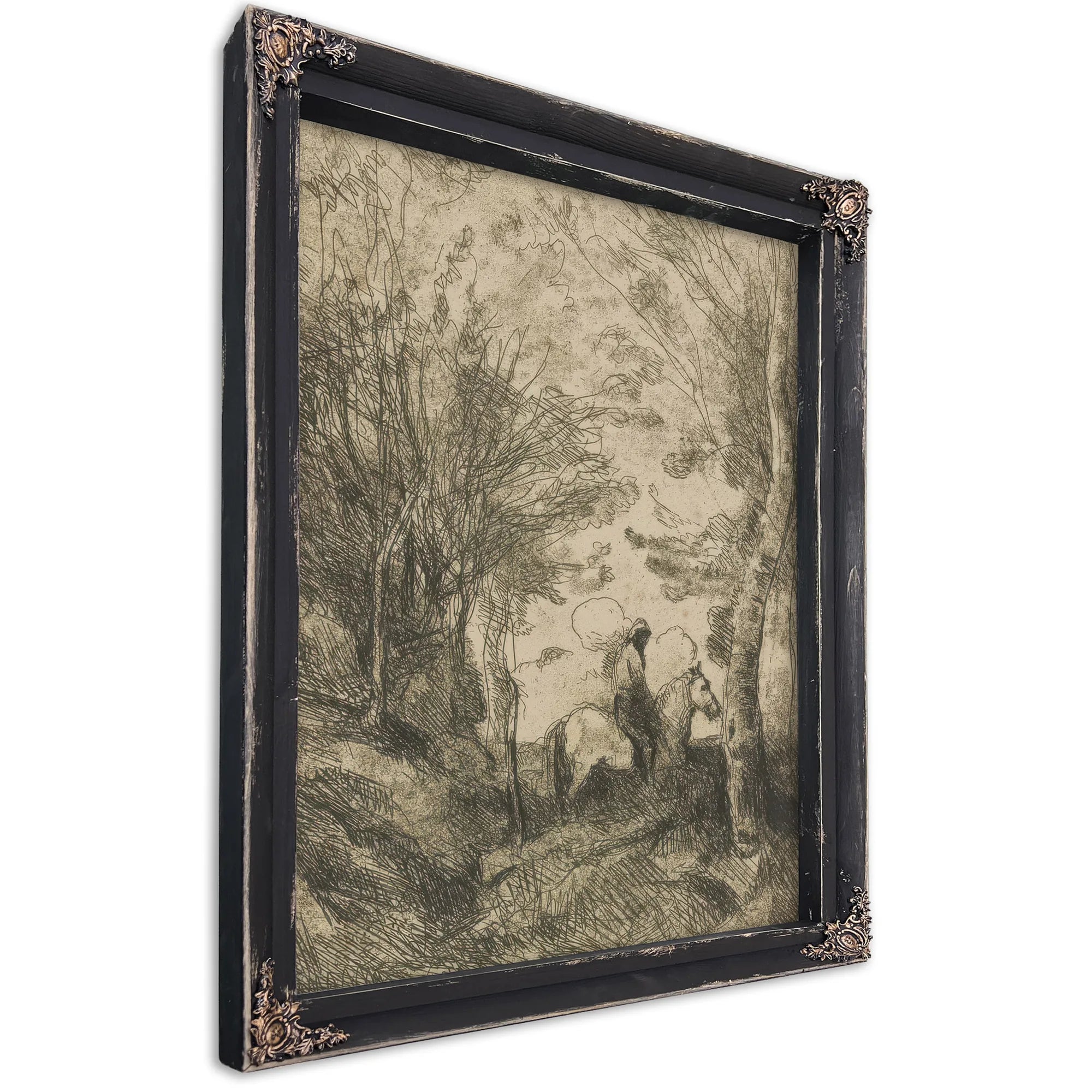 Le Grand Cavalier Sous Bois (The Large Rider In The Woods) By Jean Baptiste Camille Corot Fine Art Print