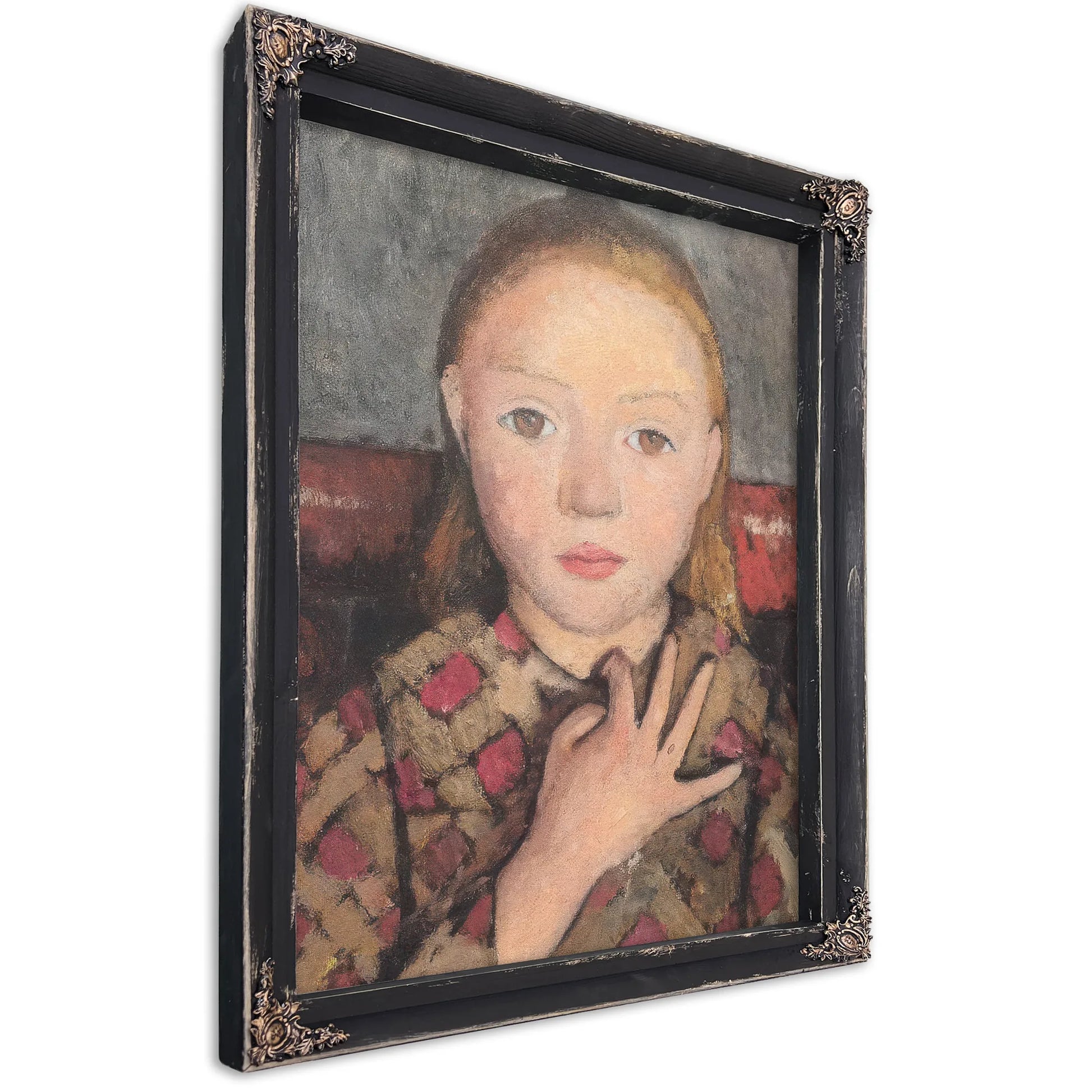 Portrait Of A Girl By Paula Modersohn Becker Fine Art Print