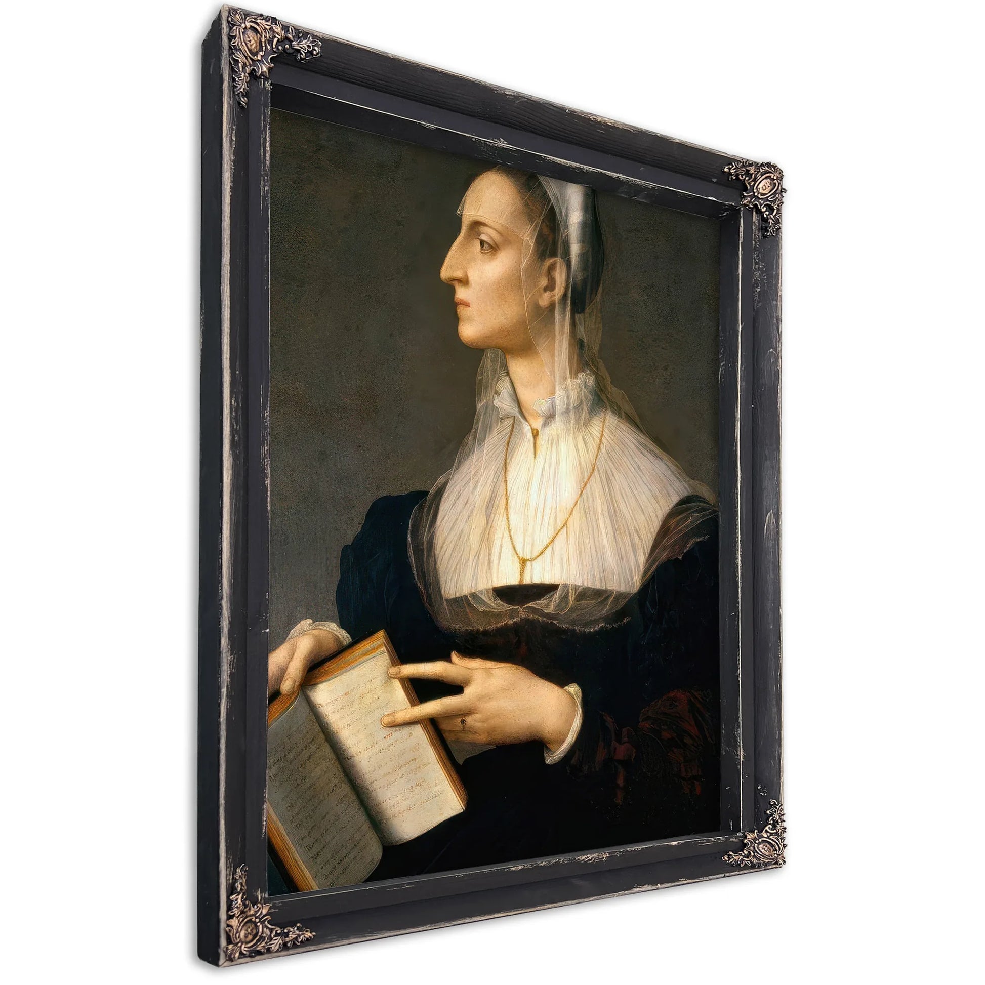 Angelo Bronzino Portrait Of Laura Battiferri 1552 Mannerism 60X83Cm Palazzo Vecchio By Agnolo Bronzino Fine Art Print