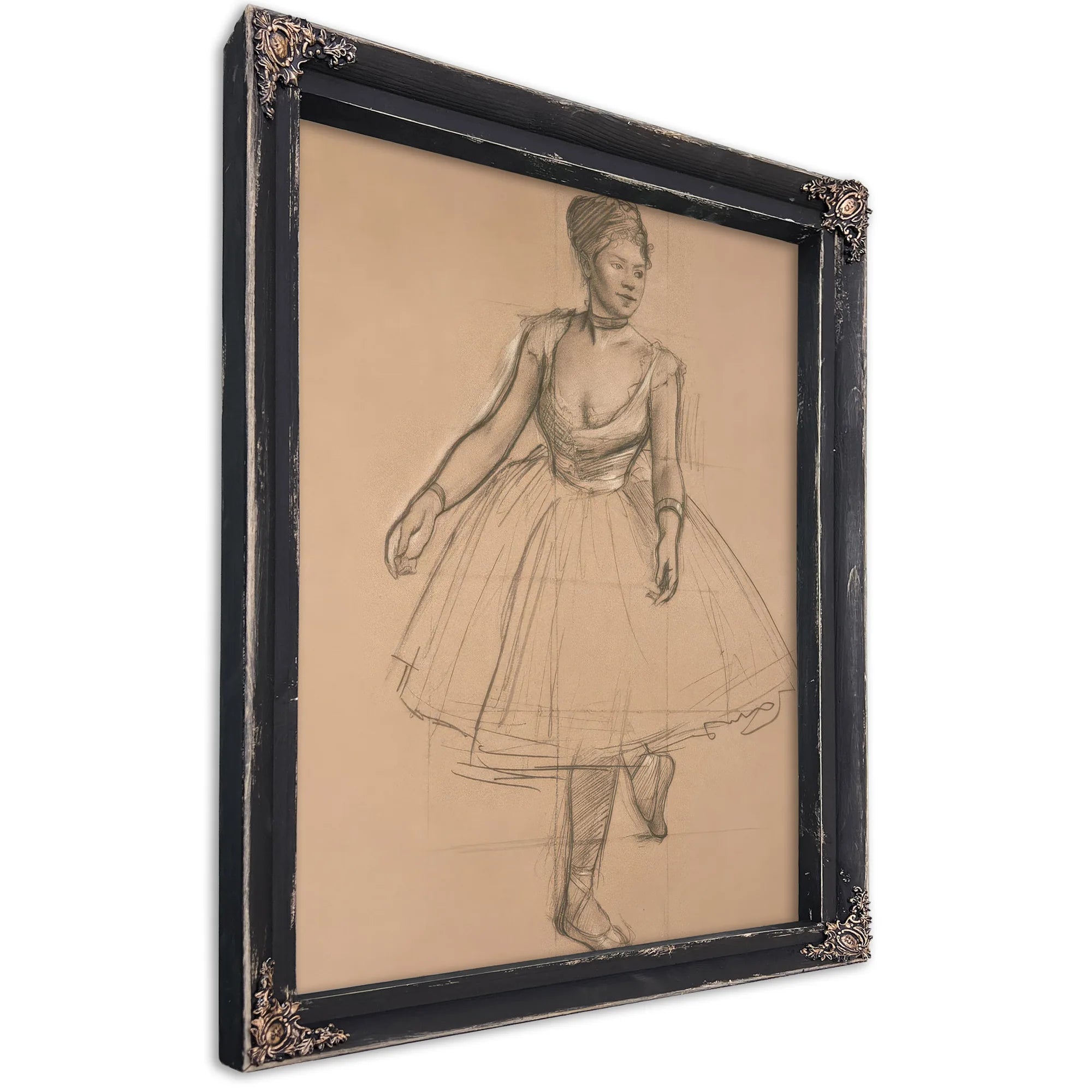 Dancer In Position, Three Quarter View By Edgar Degas Fine Art Print