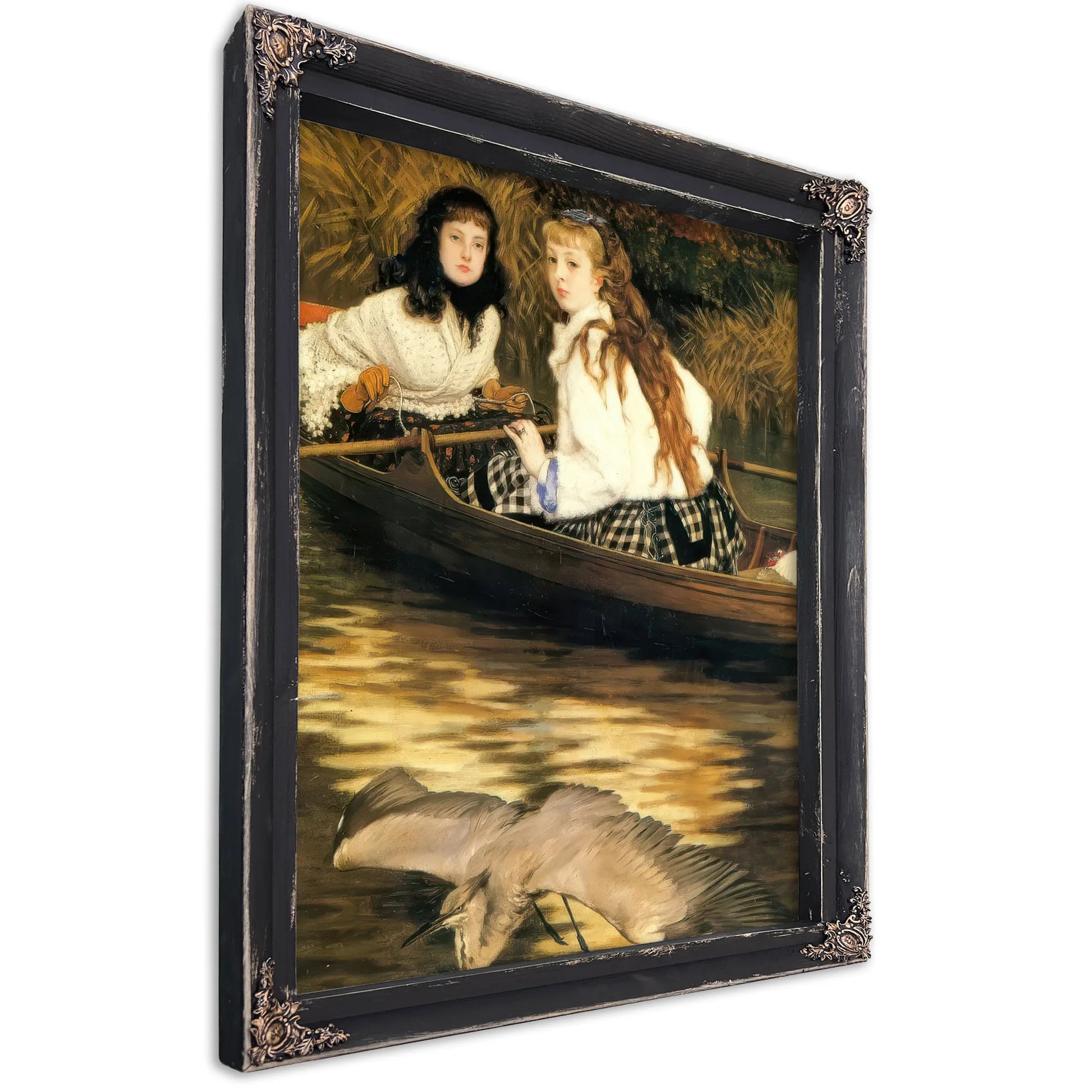 On The Thames, A Heron By James Tissot Fine Art Print