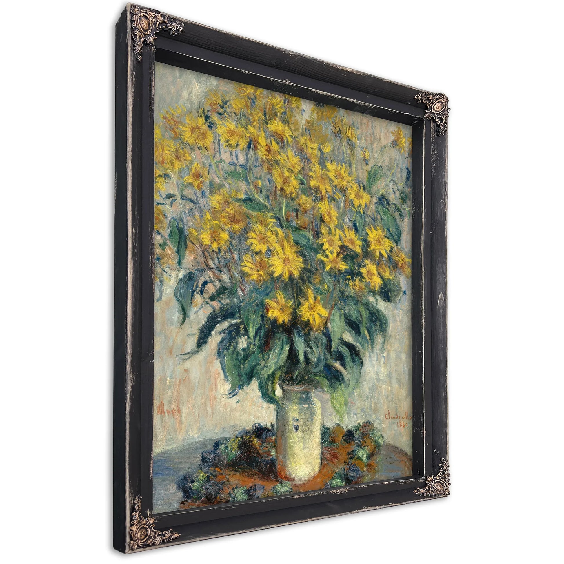 Jerusalem Artichoke Flowers By Claude Monet Fine Art Print