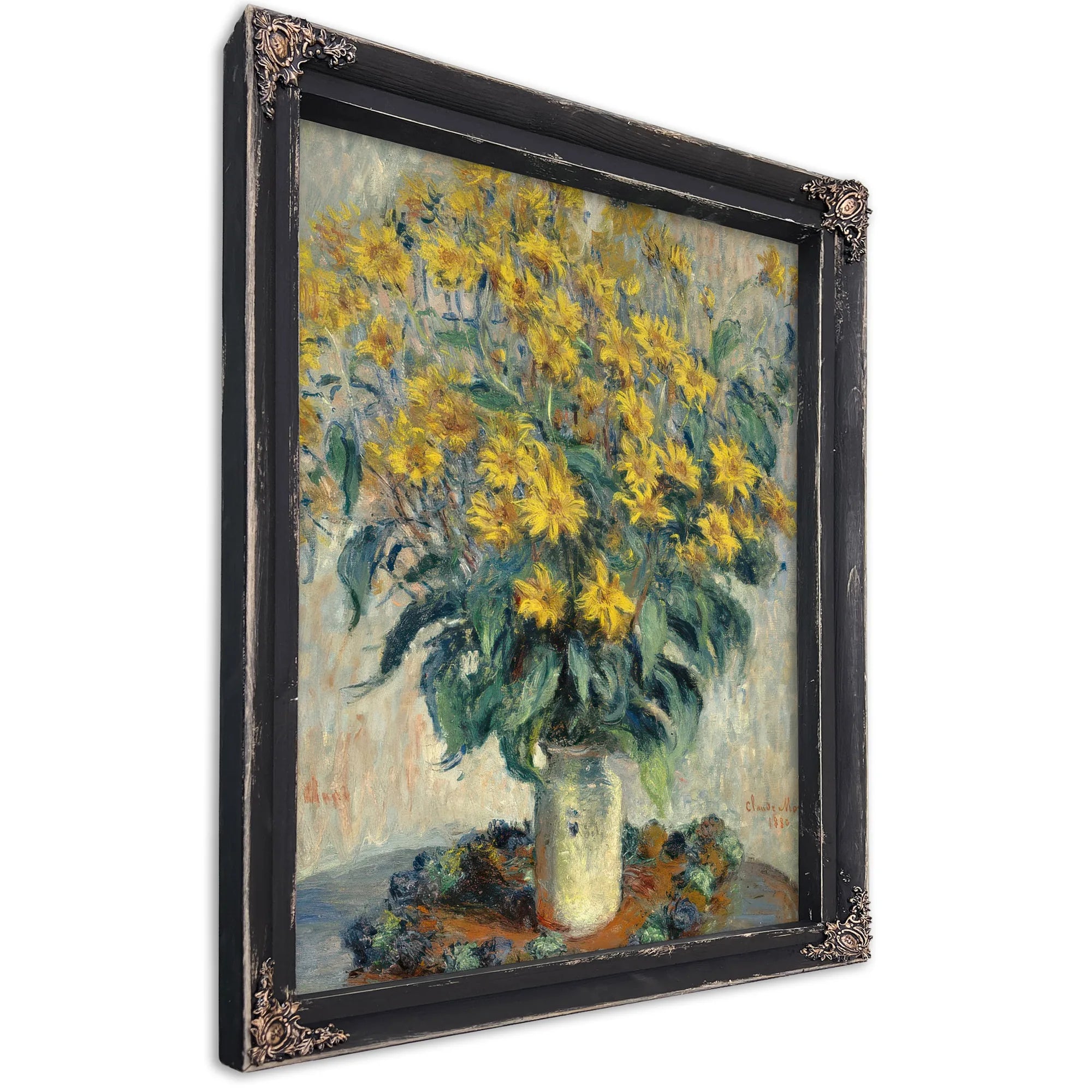 Jerusalem Artichoke Flowers By Claude Monet Fine Art Print
