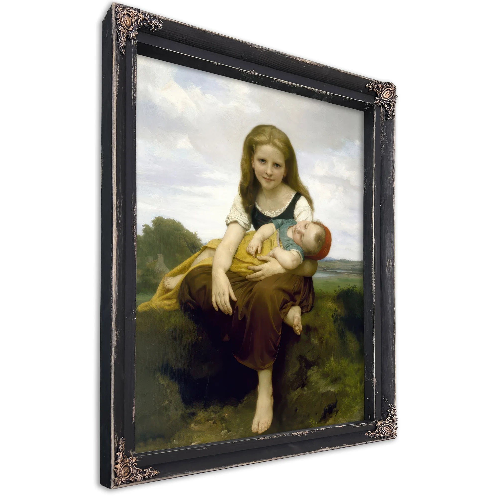 The Elder Sister By William Adolphe Bouguereau Fine Art Print