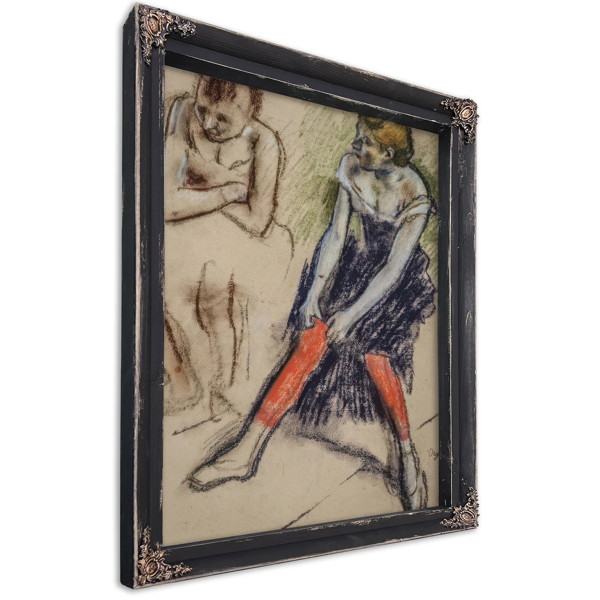 Dancer With Red Stockings By Edgar Degas Fine Art Print