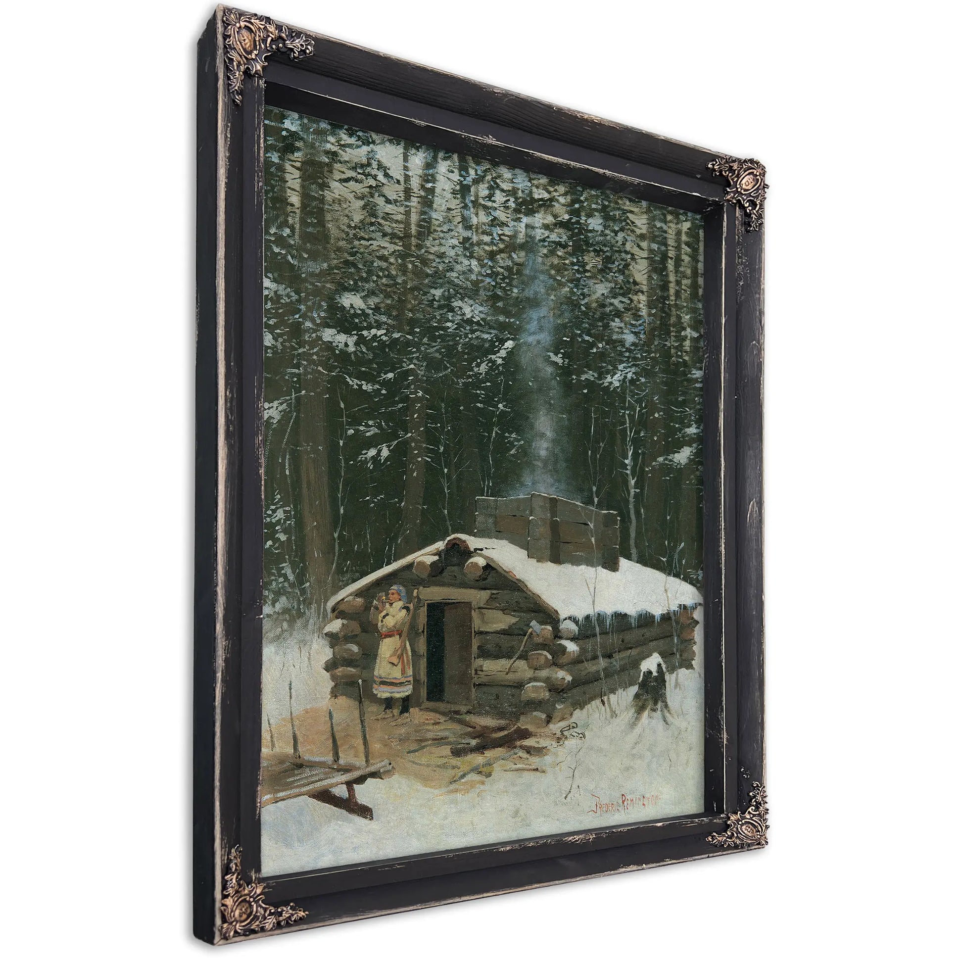 Antoine S Cabin by Frederic Remington