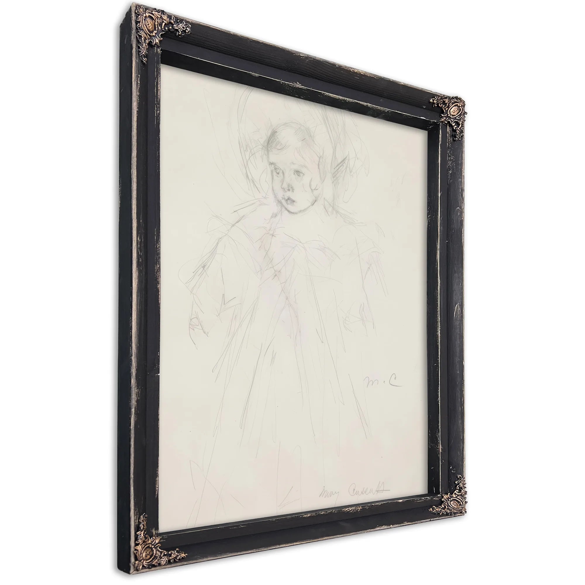 Study Of A Young Girl (Etude De Jeune Fille) By Mary Cassatt Fine Art Print
