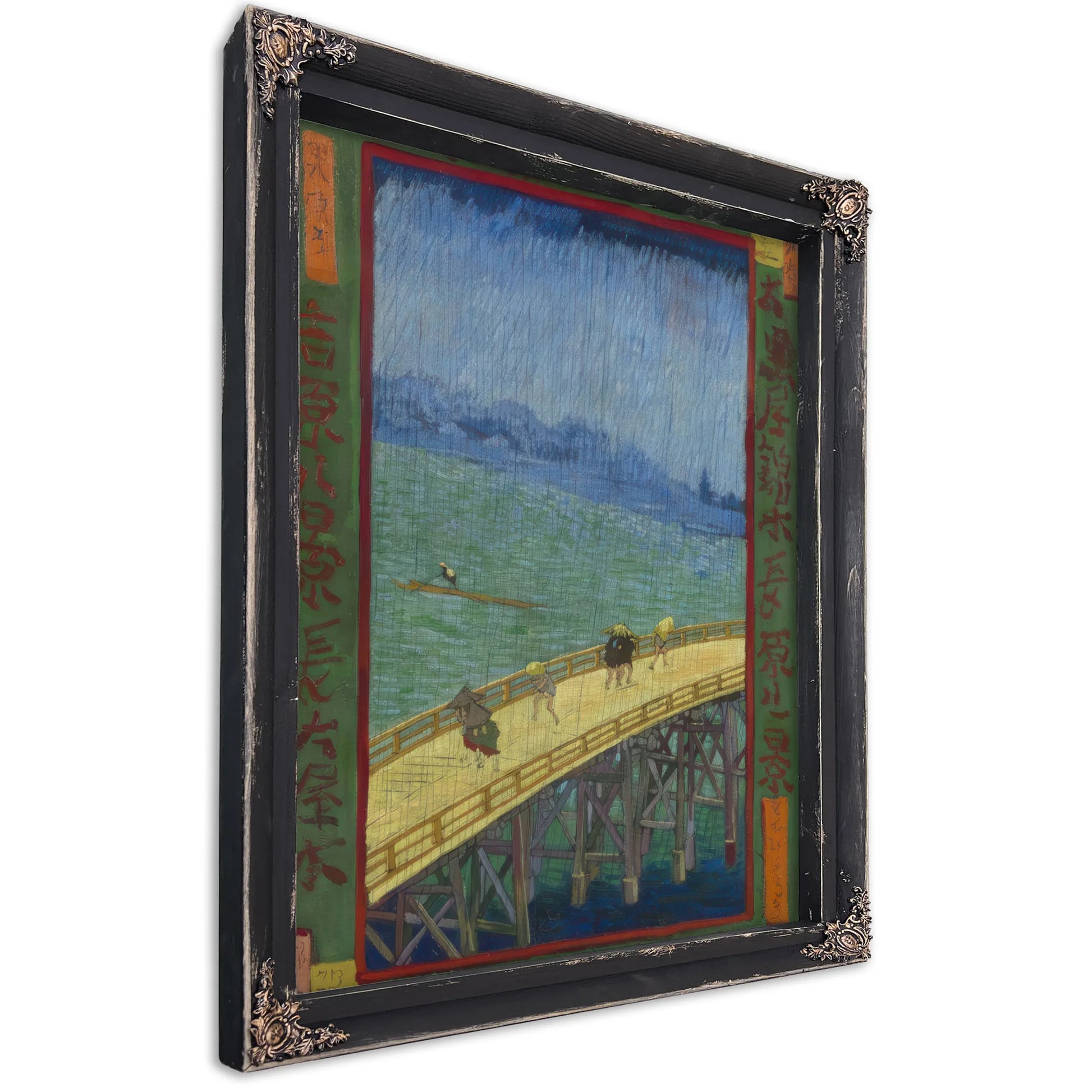 Bridge In The Rain After Hiroshige By Vincent Van Gogh Fine Art Print