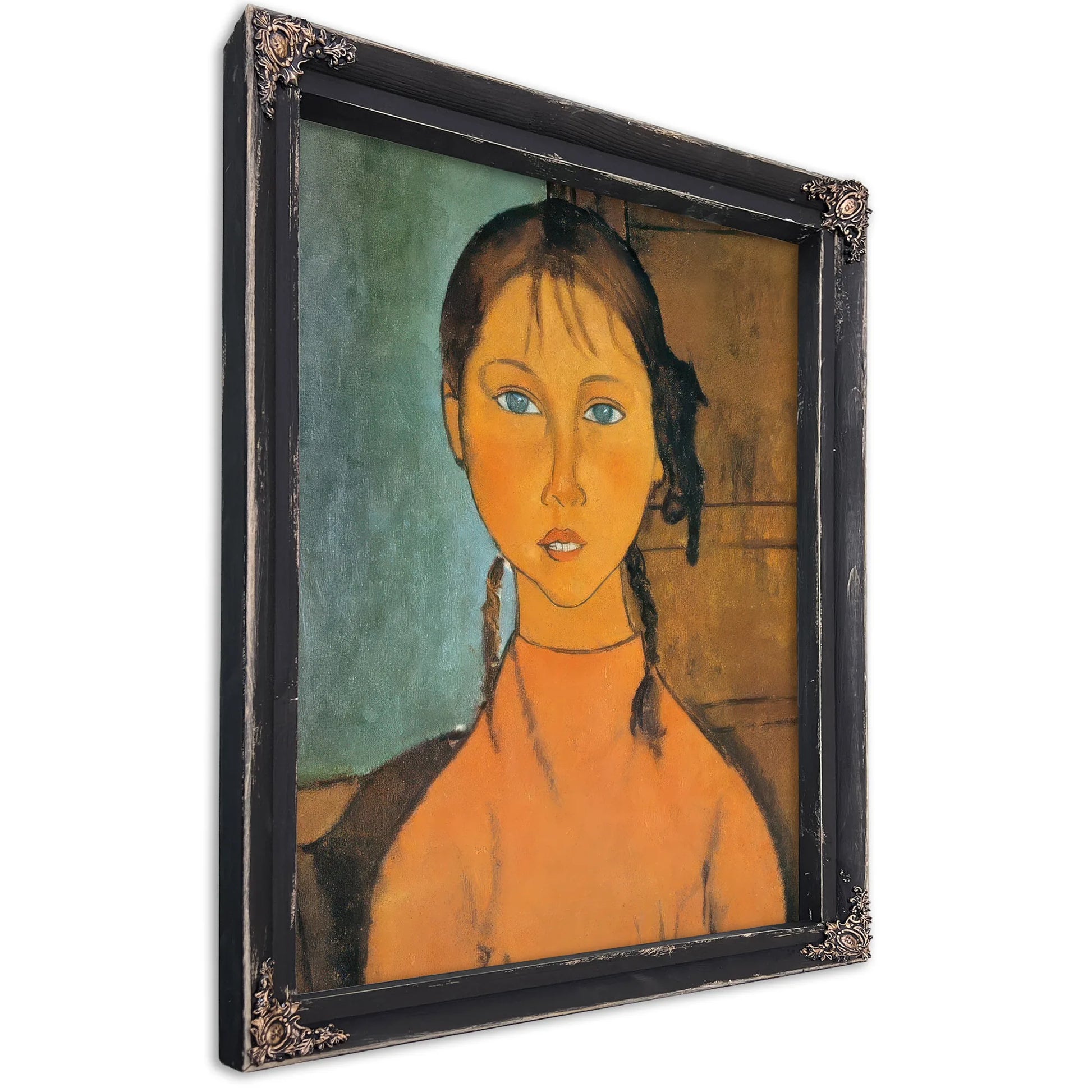 Girl With Braids 1918 By Amedeo Modigliani Fine Art Print