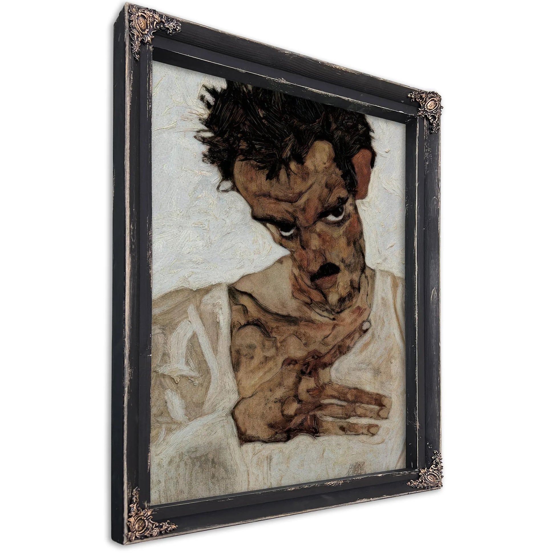 Self Portrait Selbstportra T Mit Gesenktem Kopf 1912 42 2X33 7Cm Leopold Museum By Egon Schiele Fine Art Print
