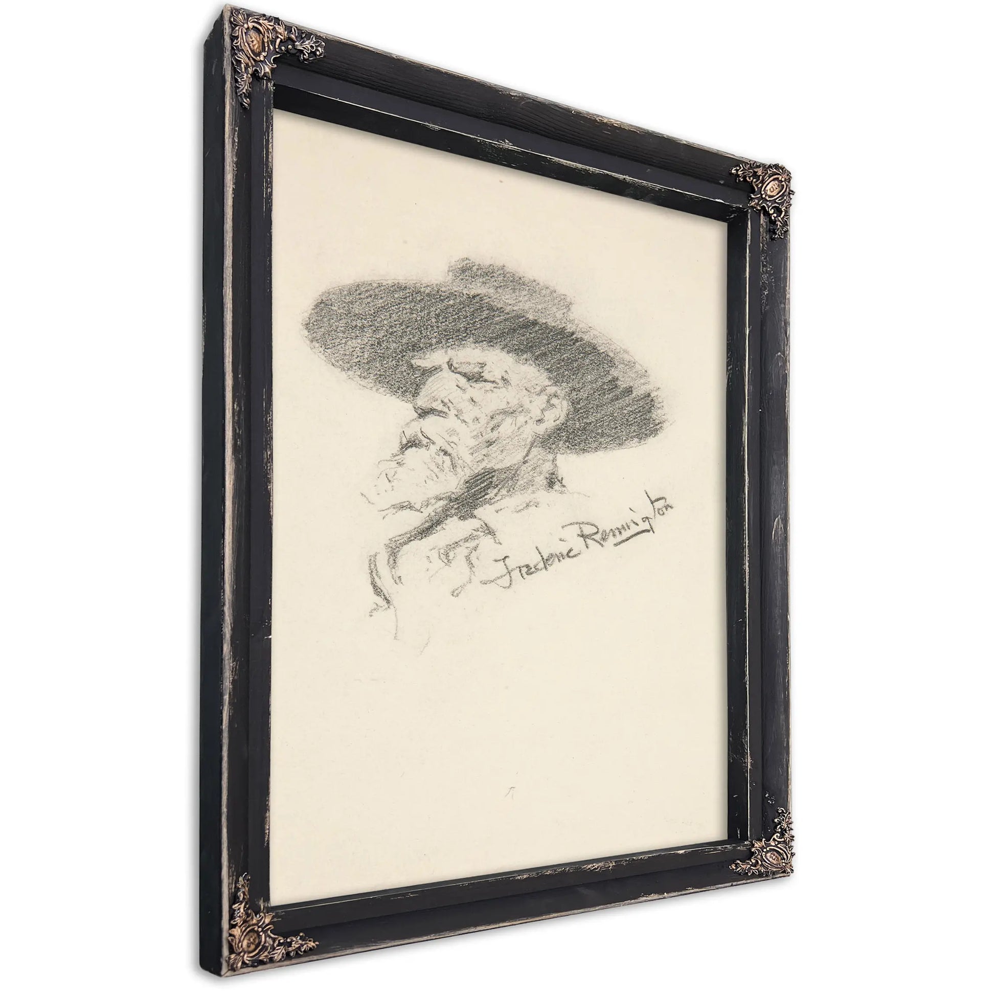 Head Of A Man  by Frederic Remington