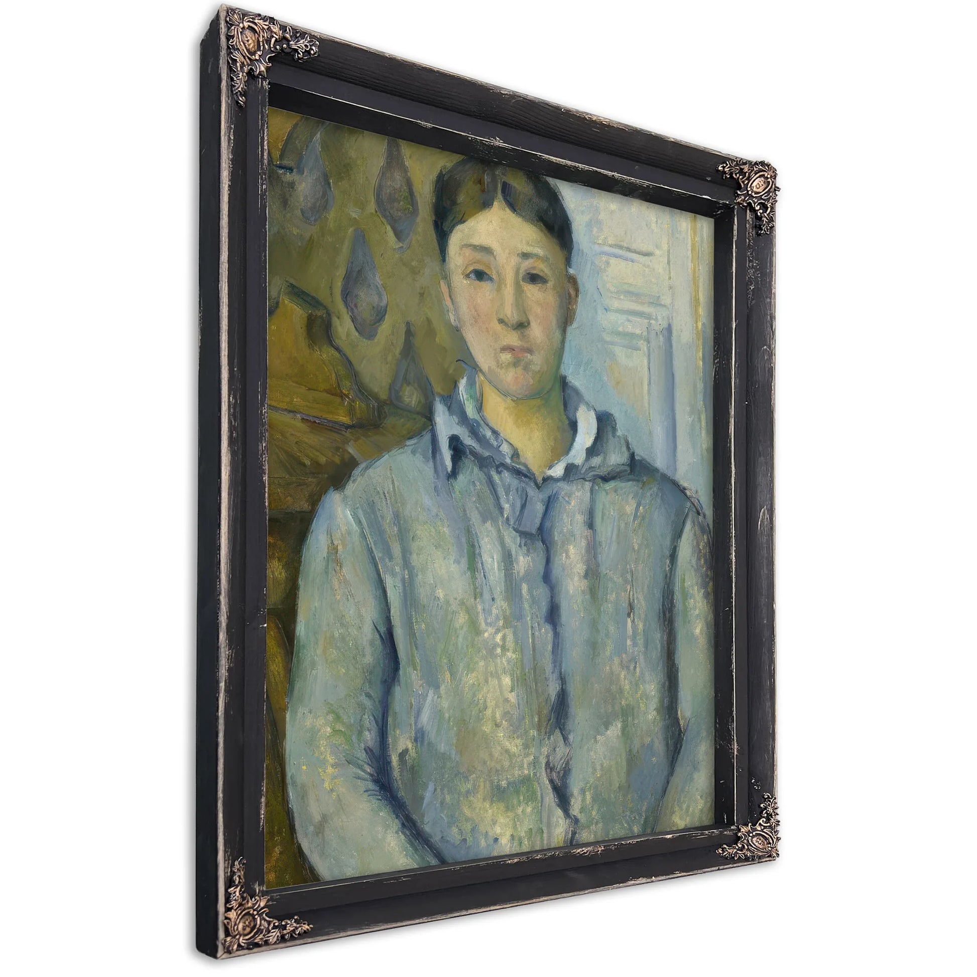 Madame Cezanne In Blue By Paul Cezanne Fine Art Print
