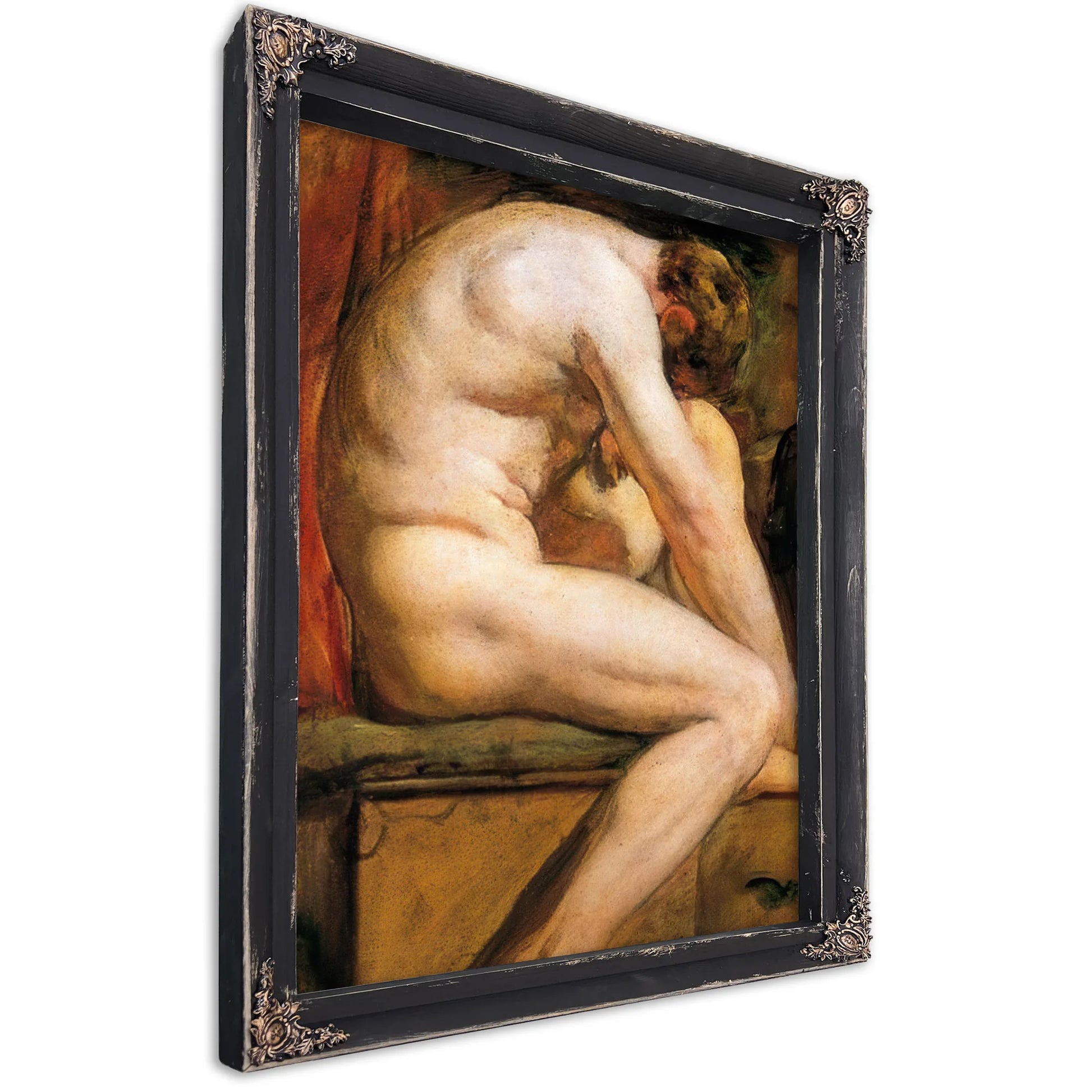 Male Nude Crouching 3 By William Etty Fine Art Print