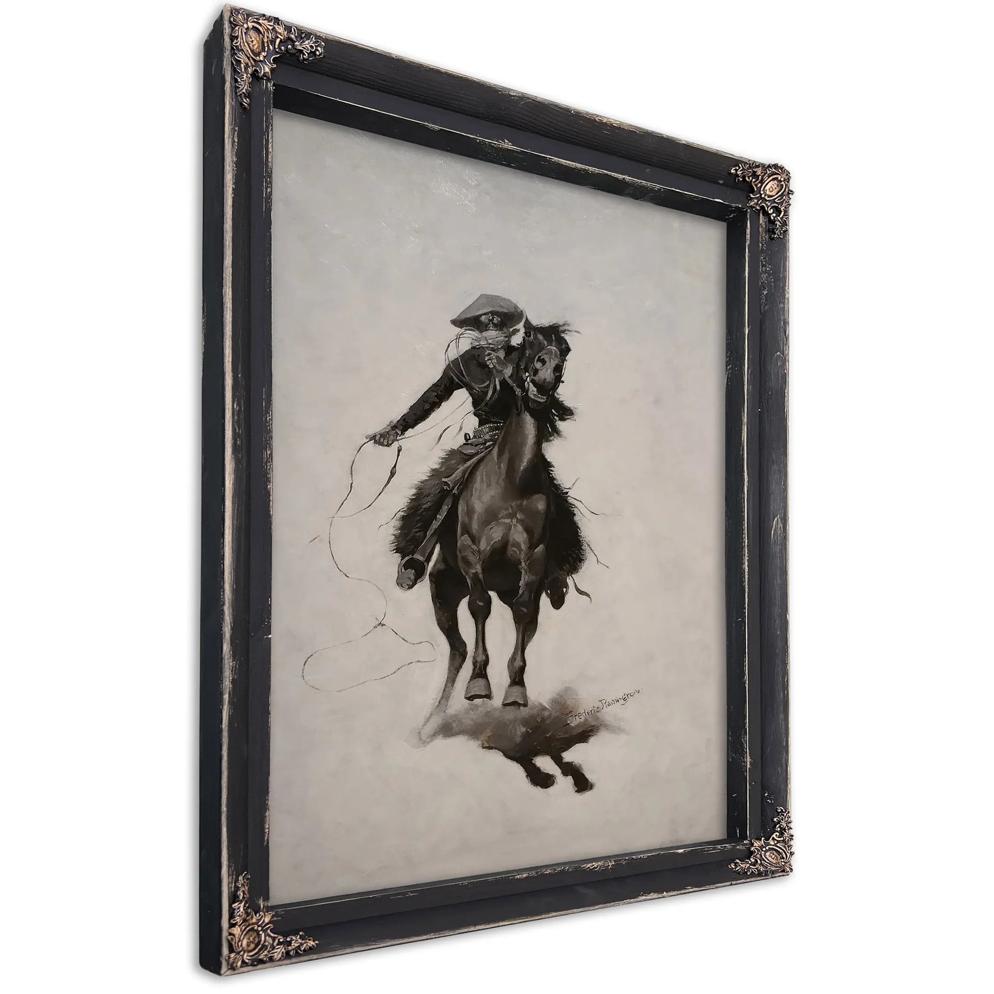 Frederic Remington No More He Rides Or The Cow Puncher  by Frederic Remington