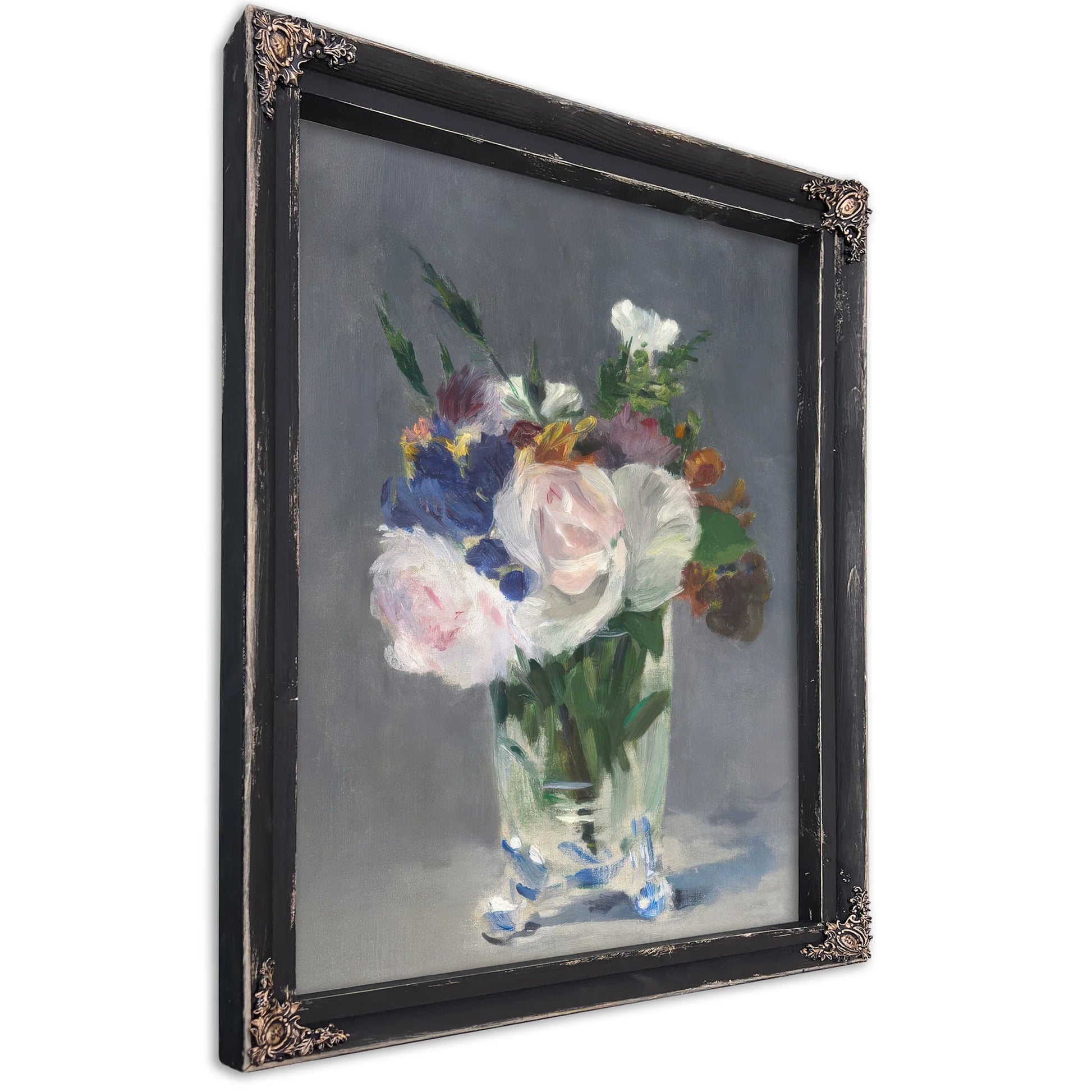 Flowers In A Crystal Vase By Edouard Manet Fine Art Print