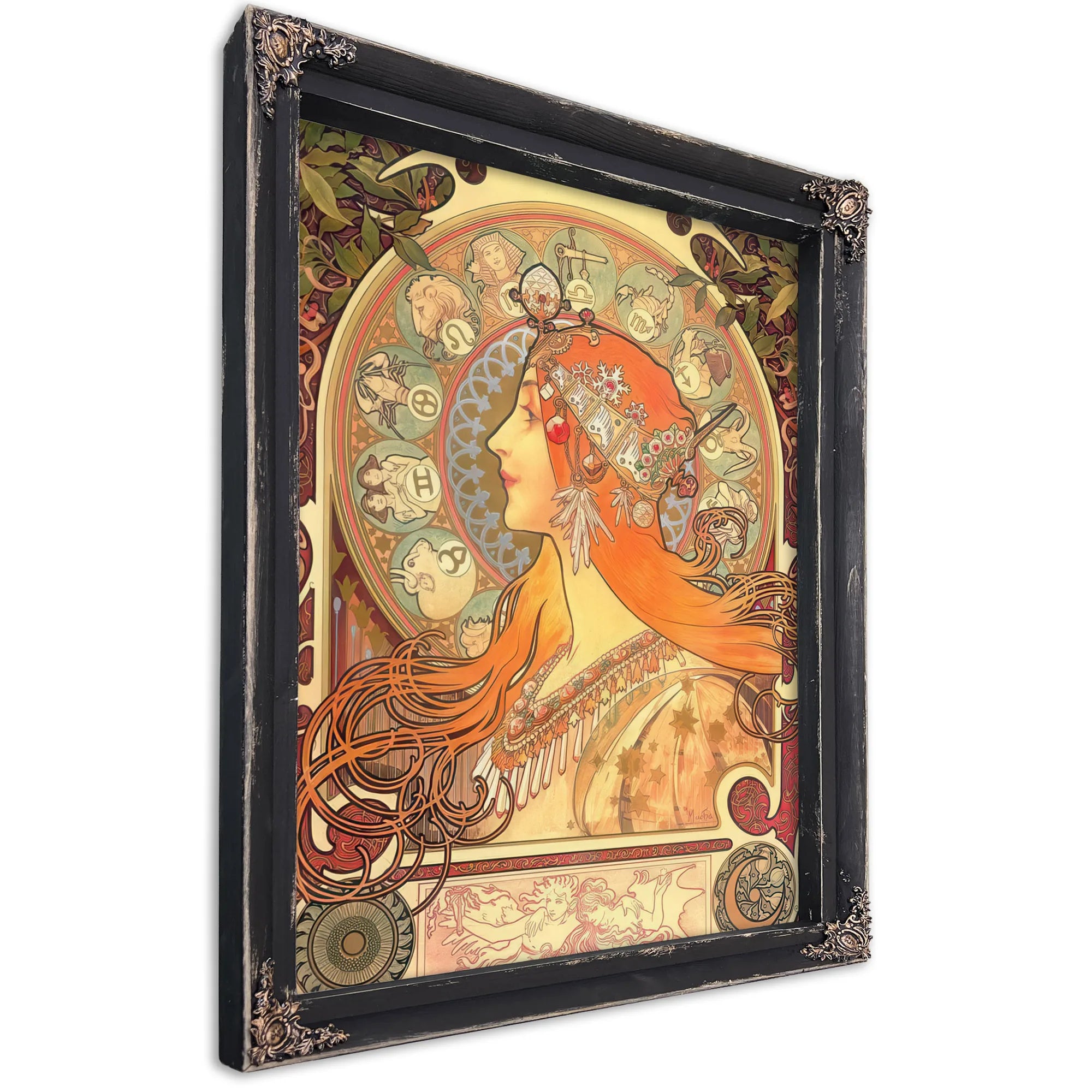 Zodiac By Alphonse Mucha Fine Art Print