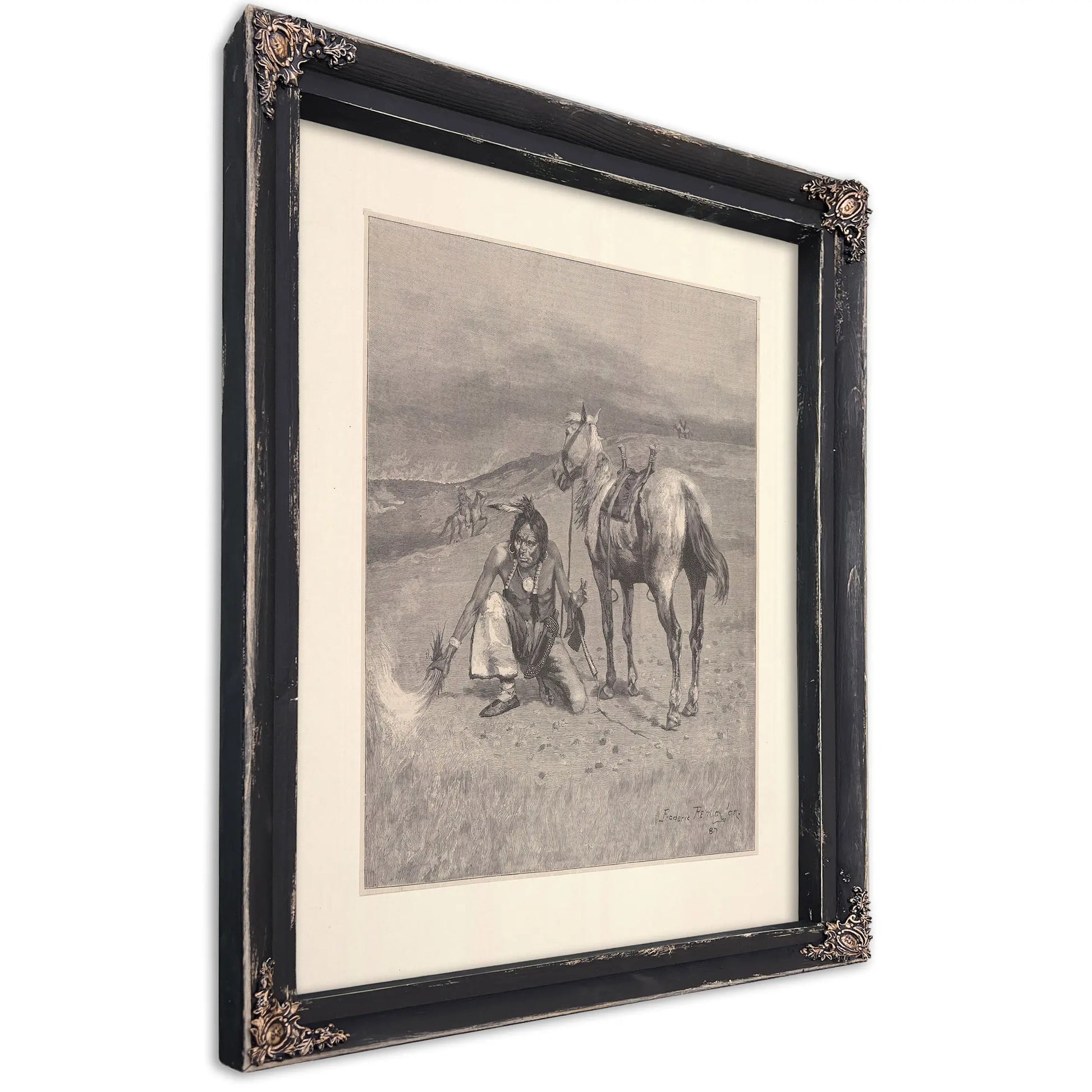 Burning The Range by Frederic Remington