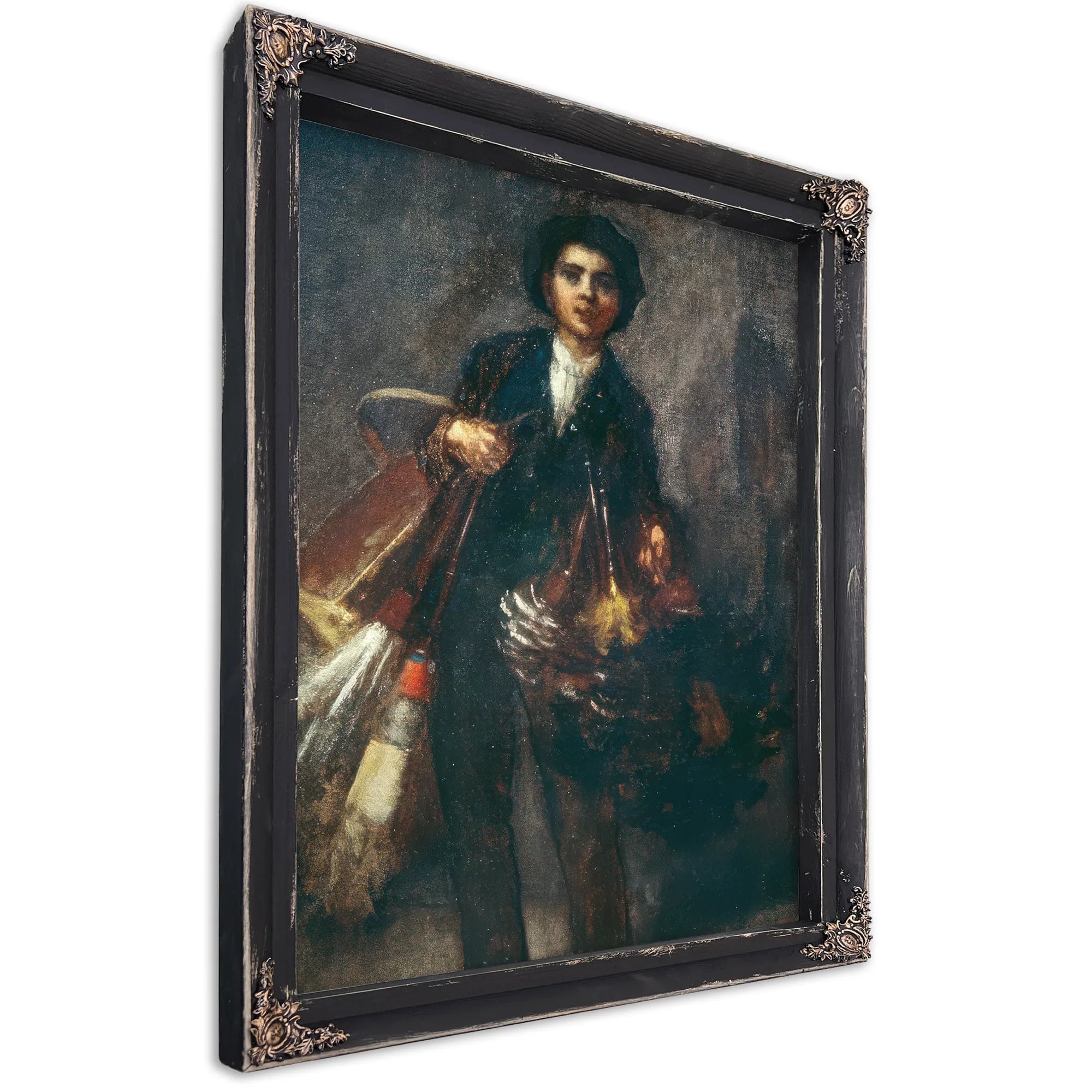 Feather Duster Boy By Eastman Johnson Fine Art Print