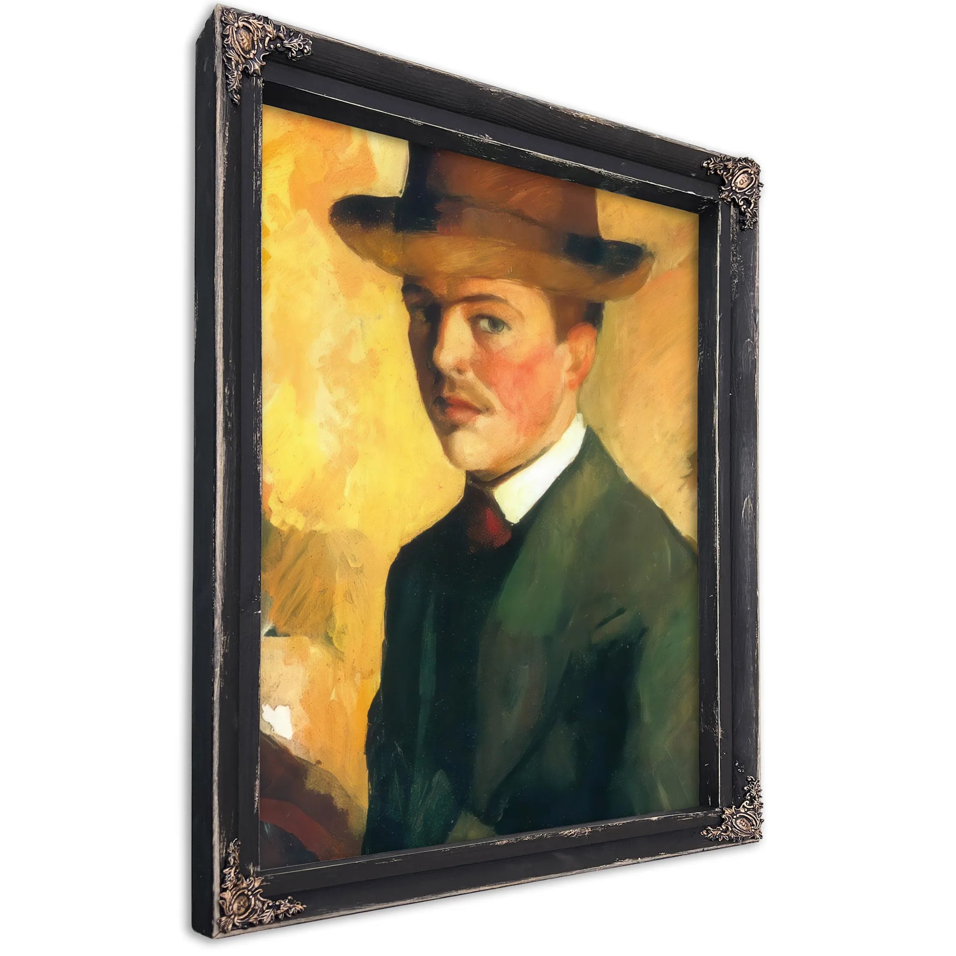 Self Portrait With A Hat By August Macke Fine Art Print