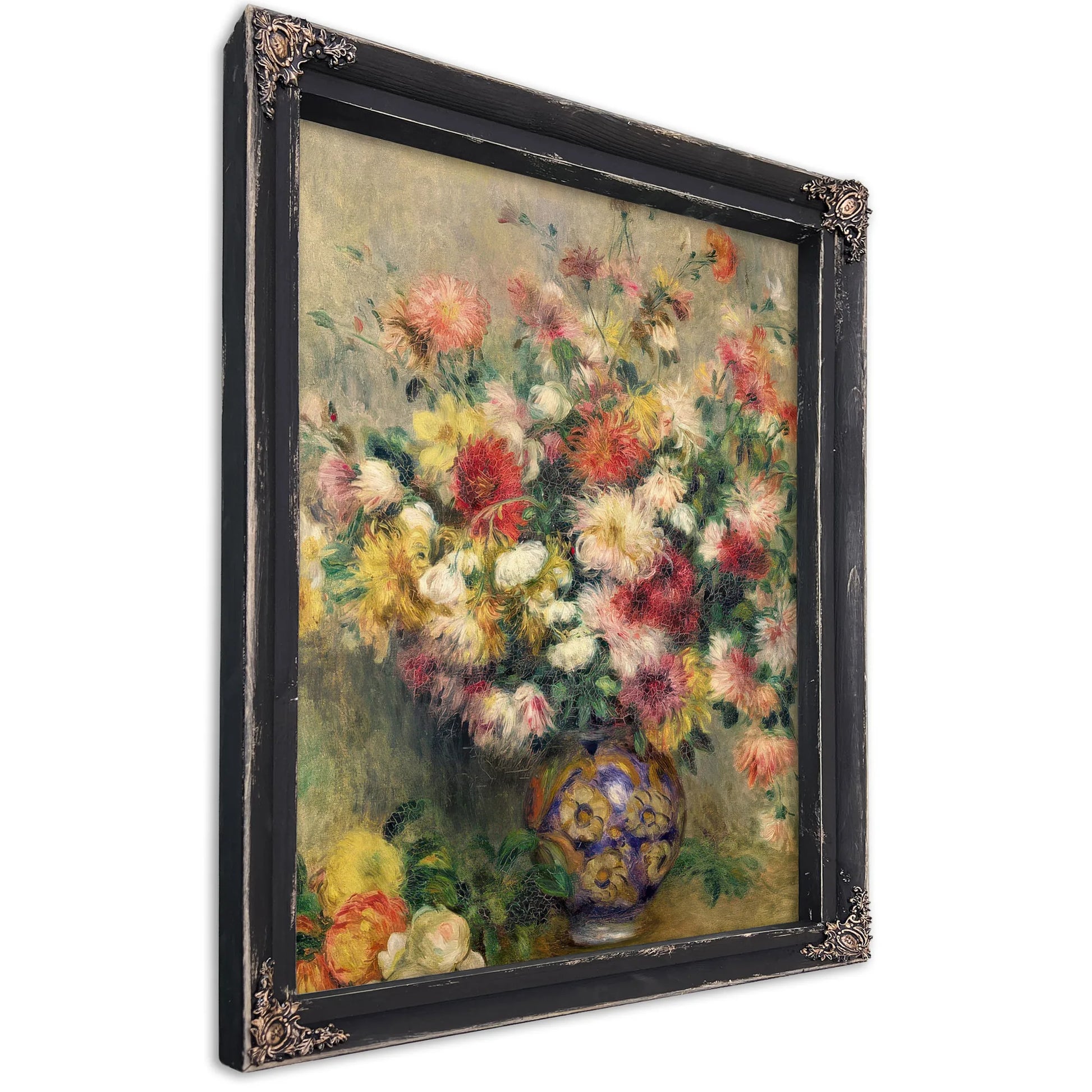 Vase Of Chrysanthemums By Pierre Auguste Renoir Fine Art Print