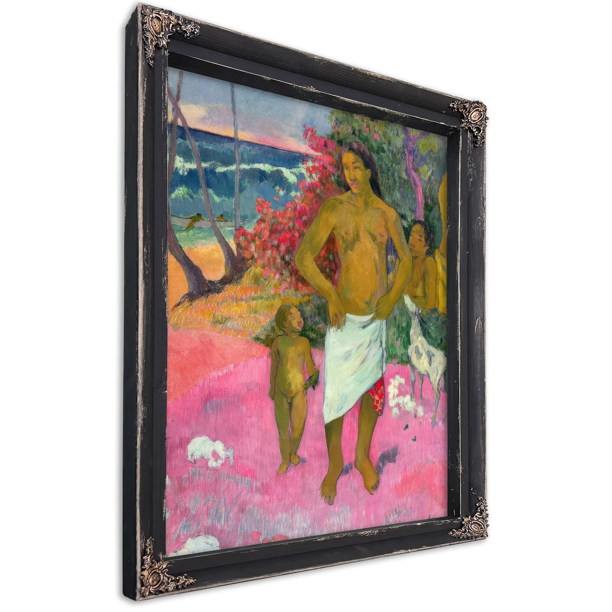 A Walk By The Sea By Eugene Henri Paul Gauguin Fine Art Print