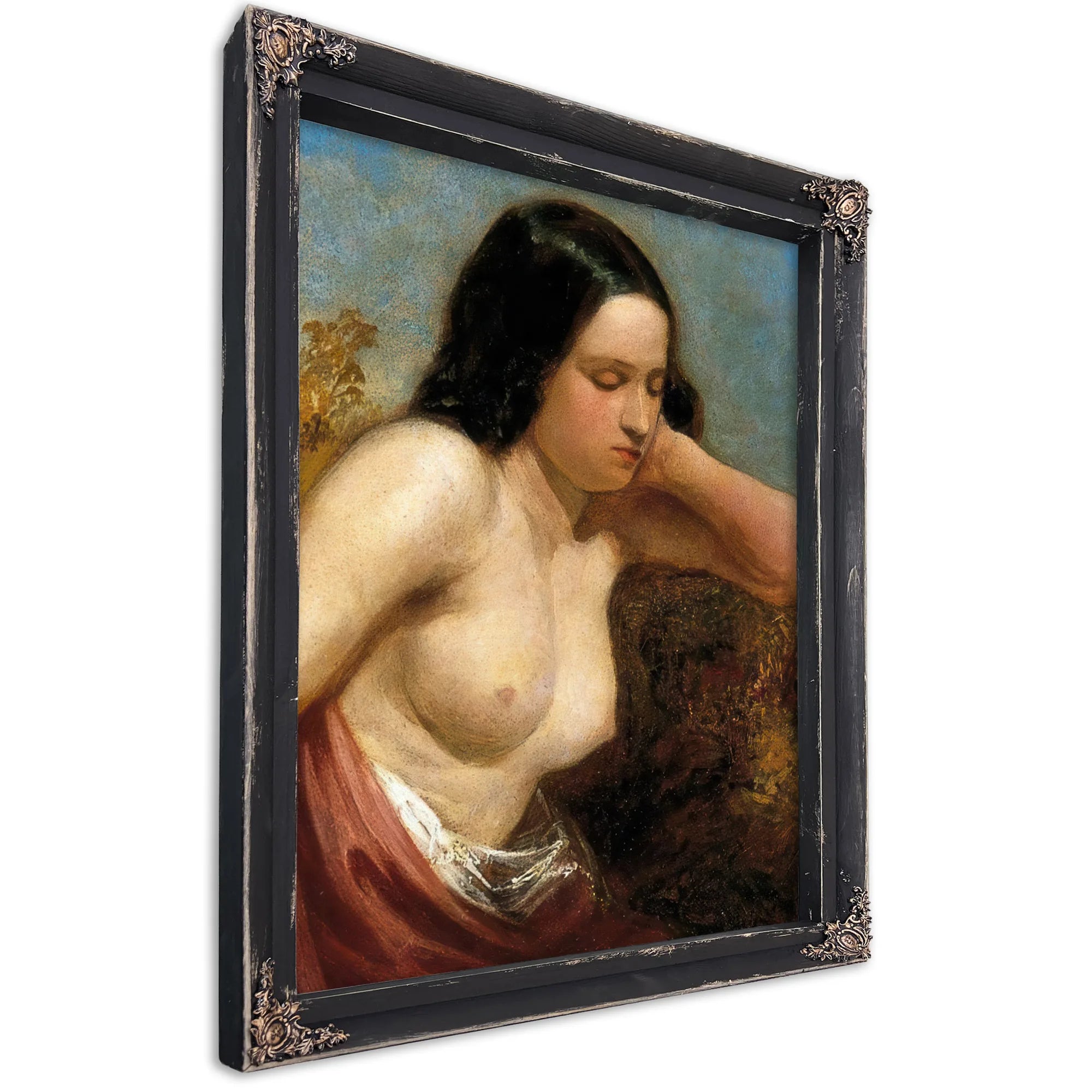Head And Shoulders Of A Woman By William Etty Fine Art Print