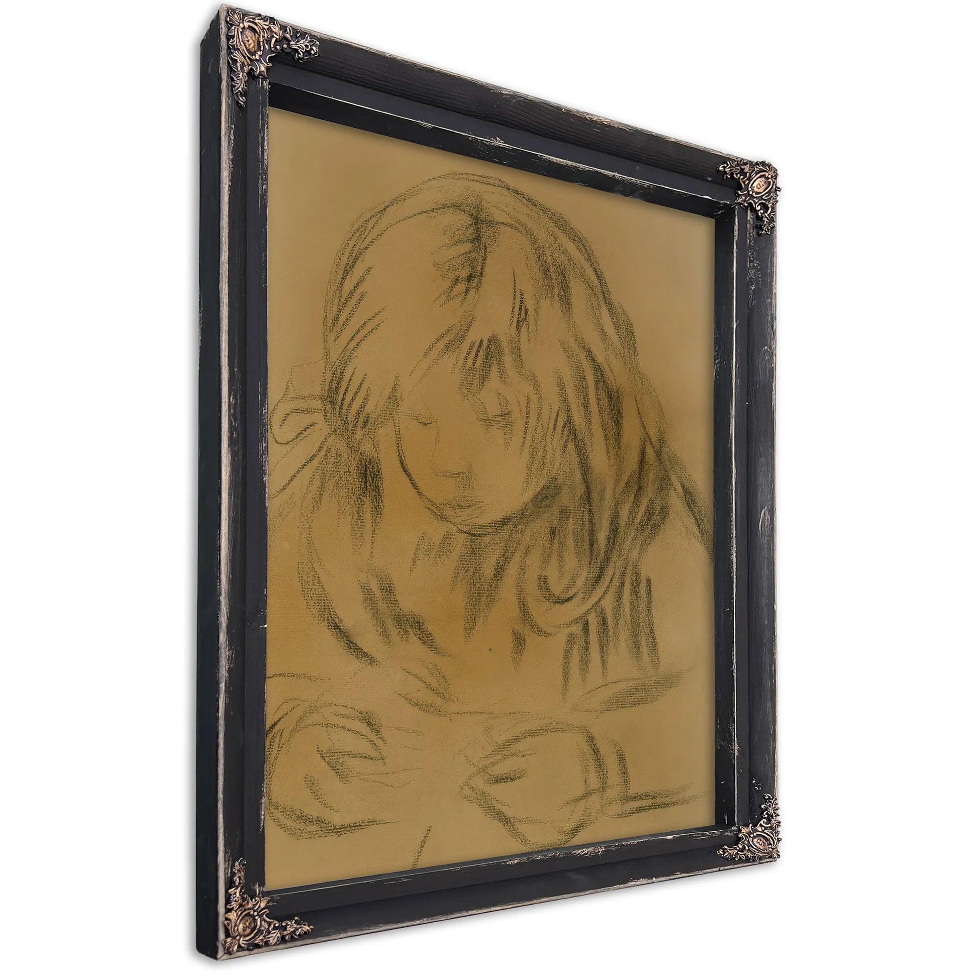 Child Sewing 1 By Pierre Auguste Renoir Fine Art Print
