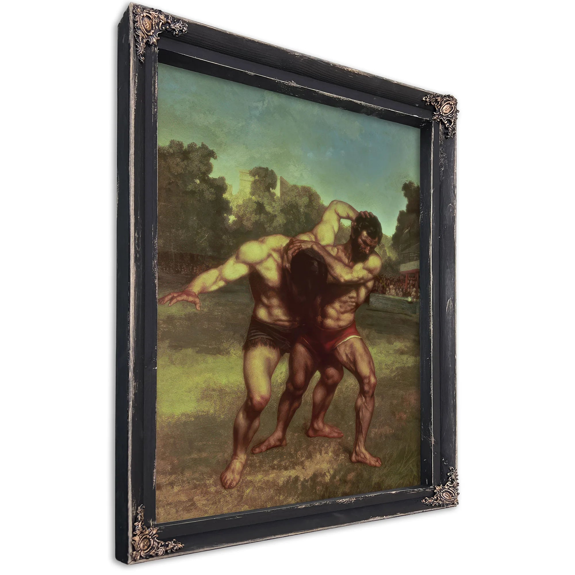 The Wrestlers By Jean Desire Gustave Courbet Fine Art Print