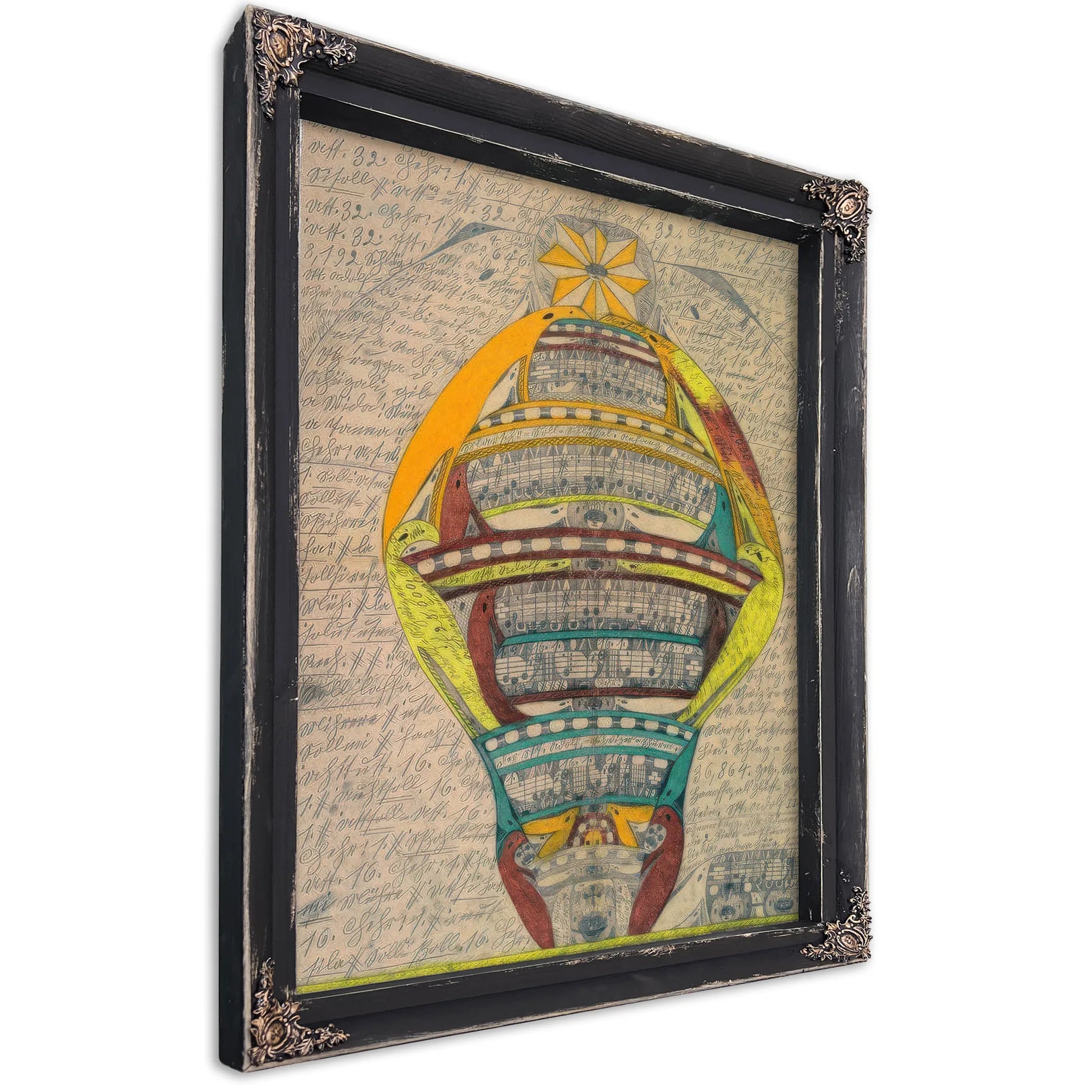 The St Adolf Swiss Tower 1918 By Adolf Wolfli Fine Art Print
