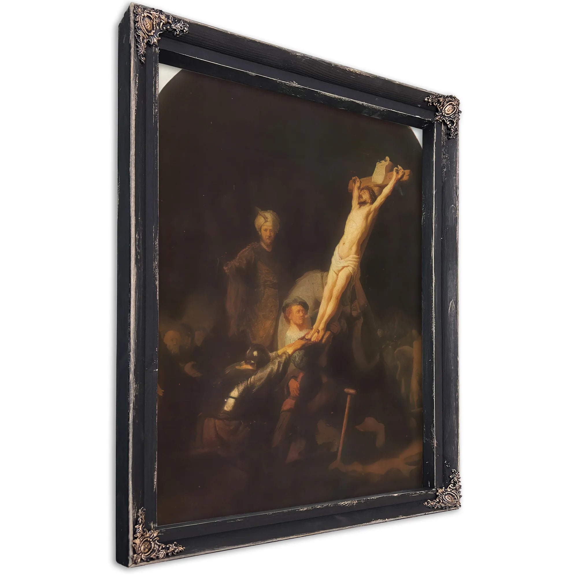 The Raising Of The Cross By Rembrandt Fine Art Print