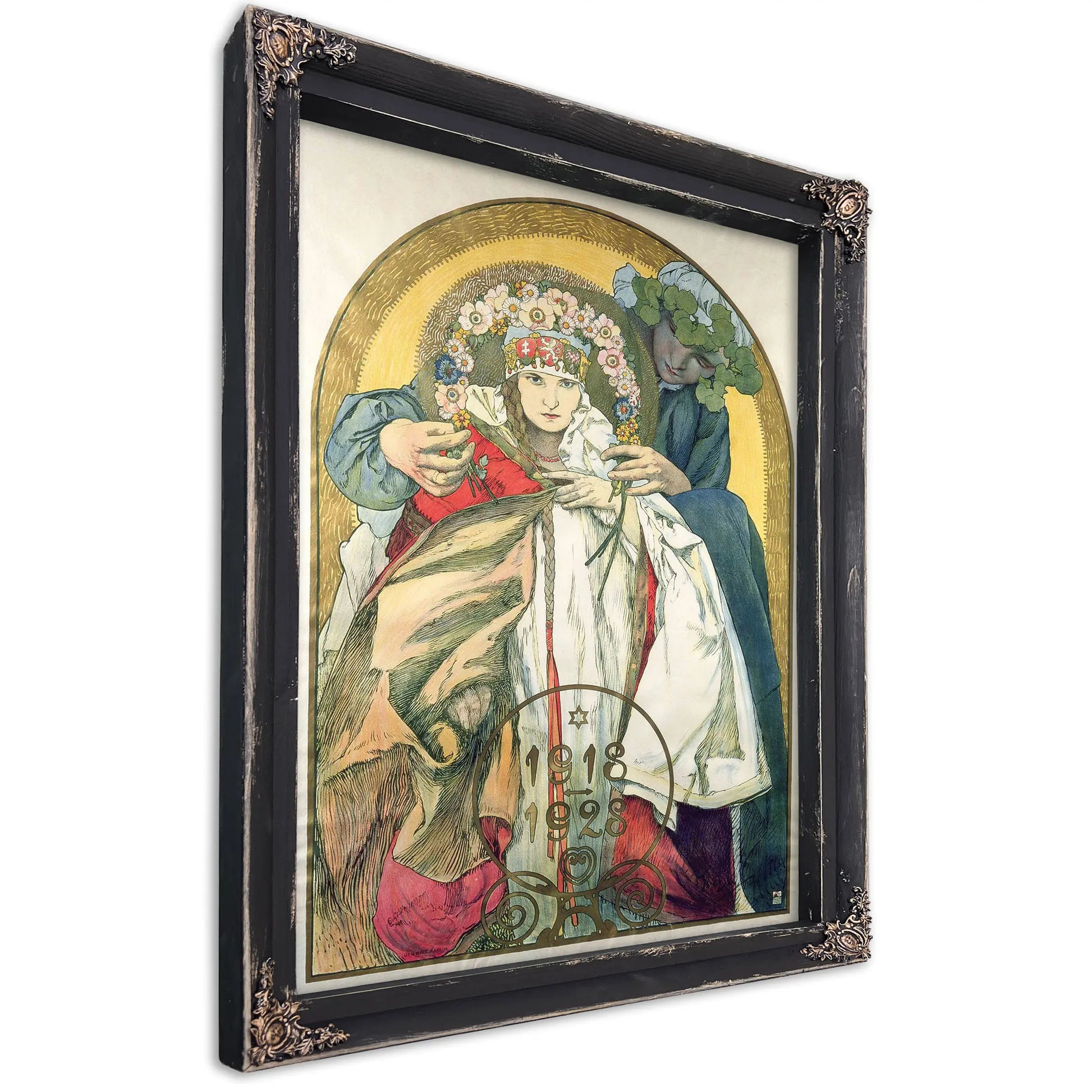 Official Poster Celebrating The 10Th Anniversary Of The Founding Of Czechoslovakia by Alphonse Mucha