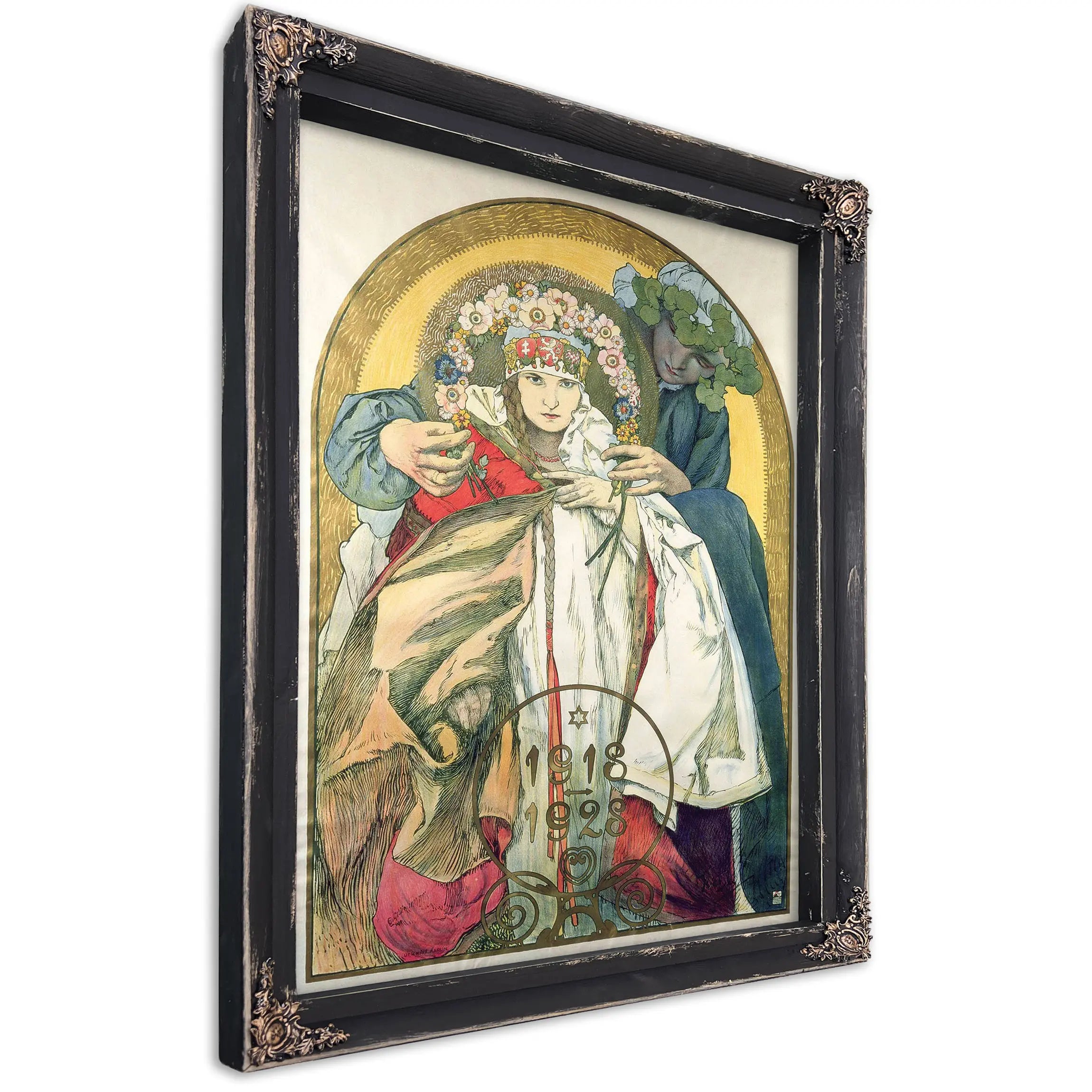 Official Poster Celebrating The 10Th Anniversary Of The Founding Of Czechoslovakia by Alphonse Mucha