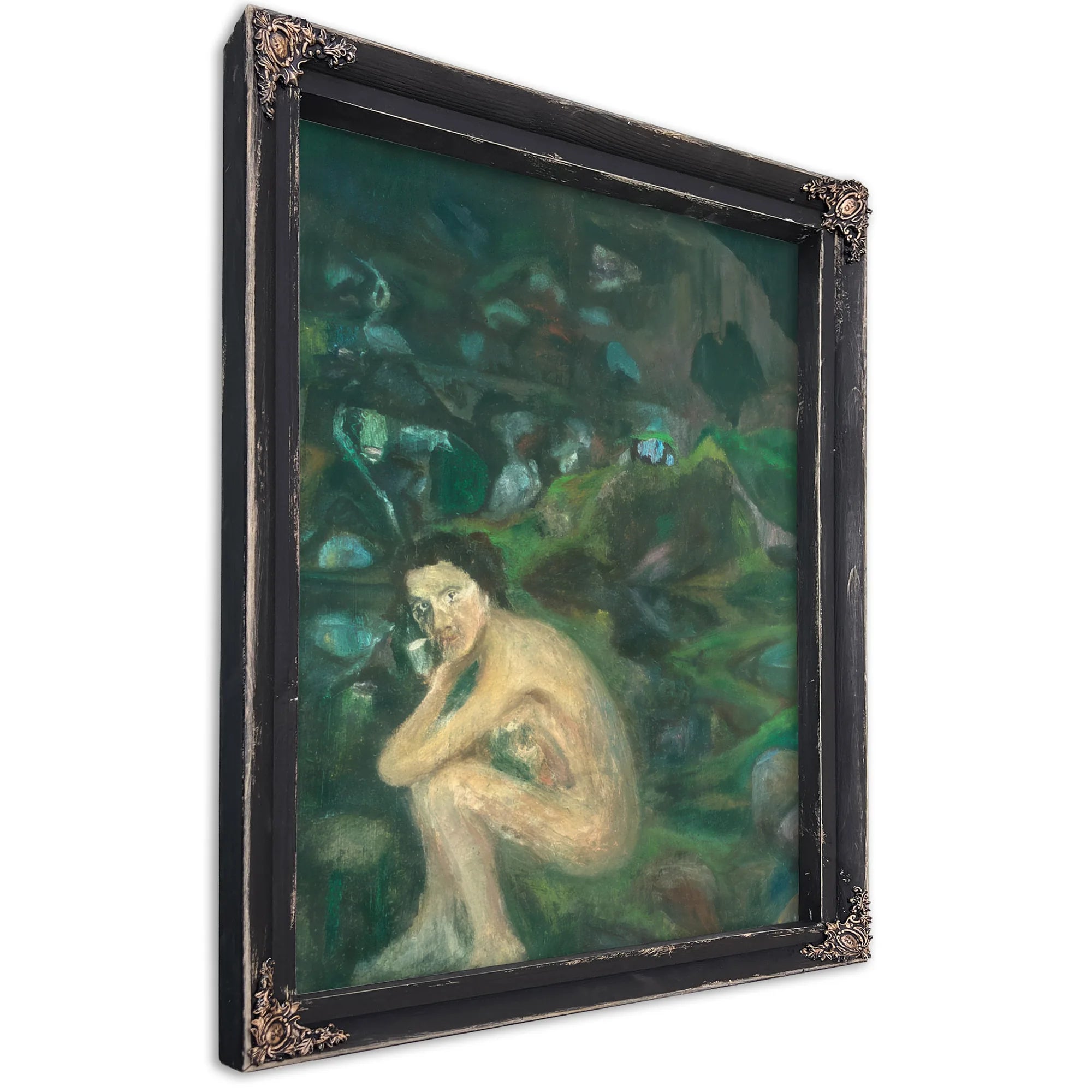 Self Portrait In Cave By Nicolai Astrup Fine Art Print