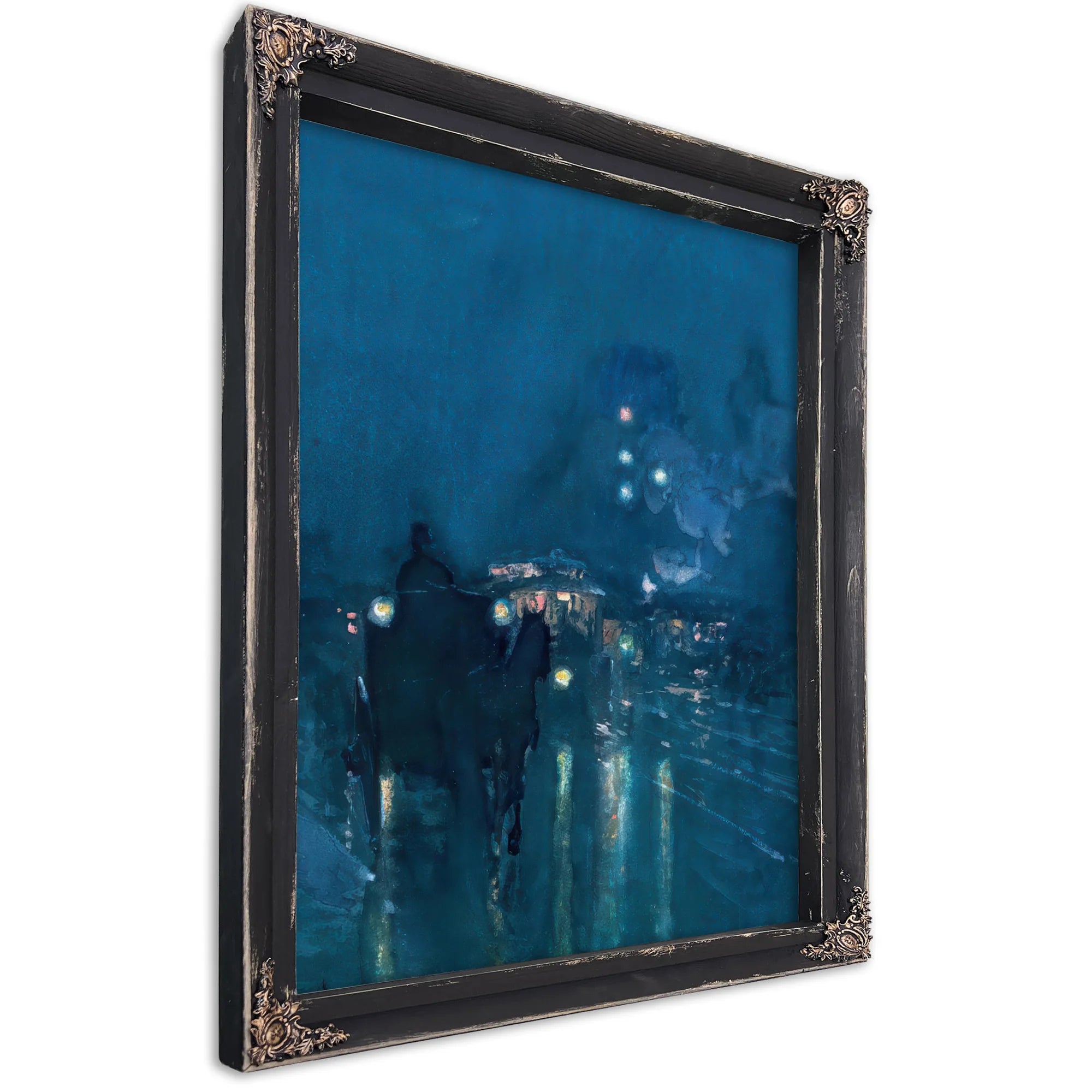 Nocturne Railway Crossing Chicago By Childe Hassam Fine Art Print