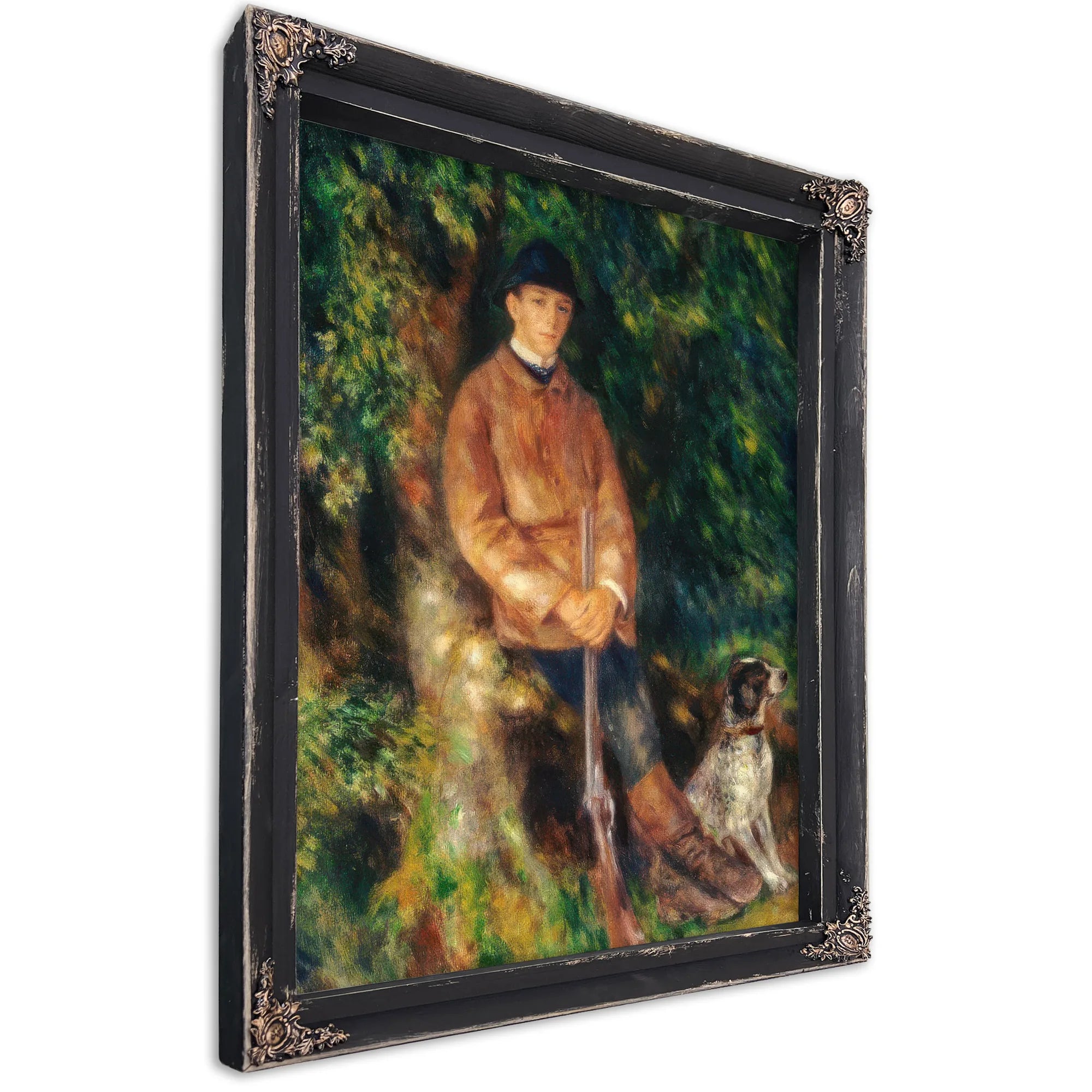 Portrait Of Alfred Berard With His Dog By Pierre August Renoir Fine Art Print