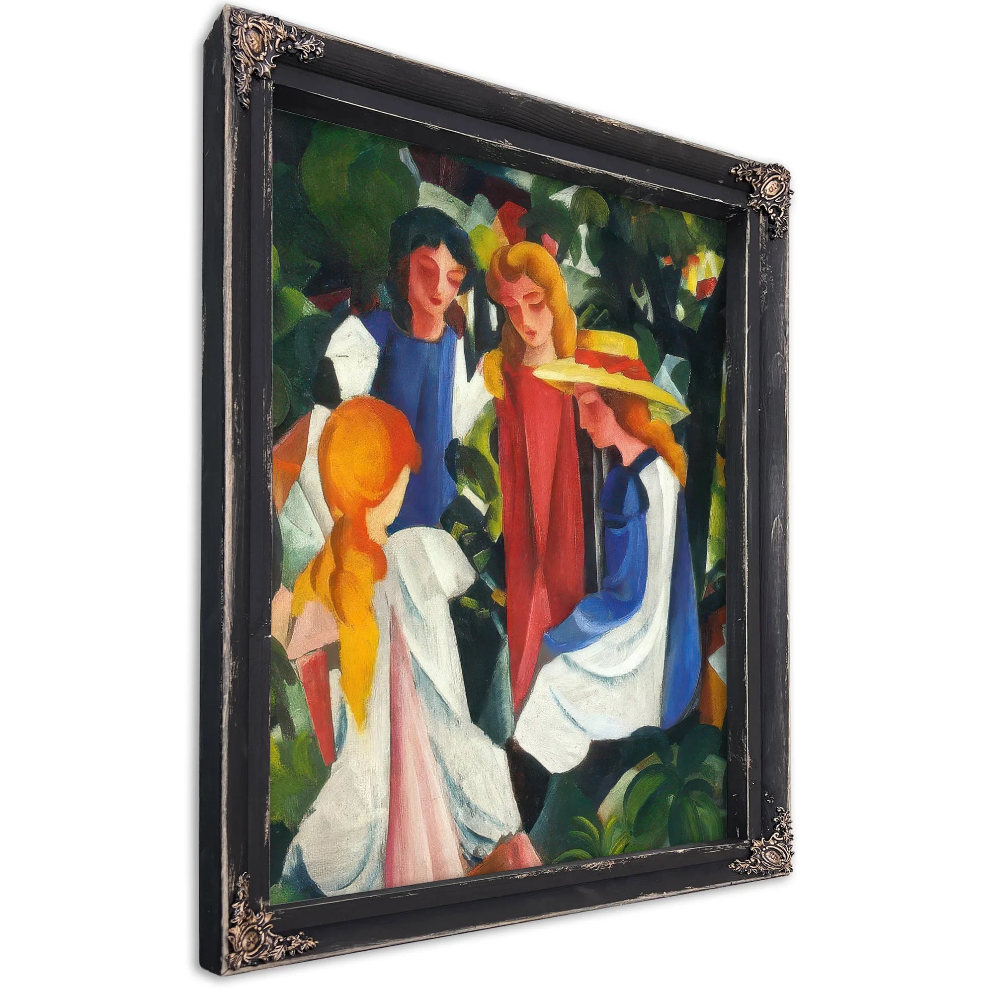 Four Young Girls By August Macke Fine Art Print